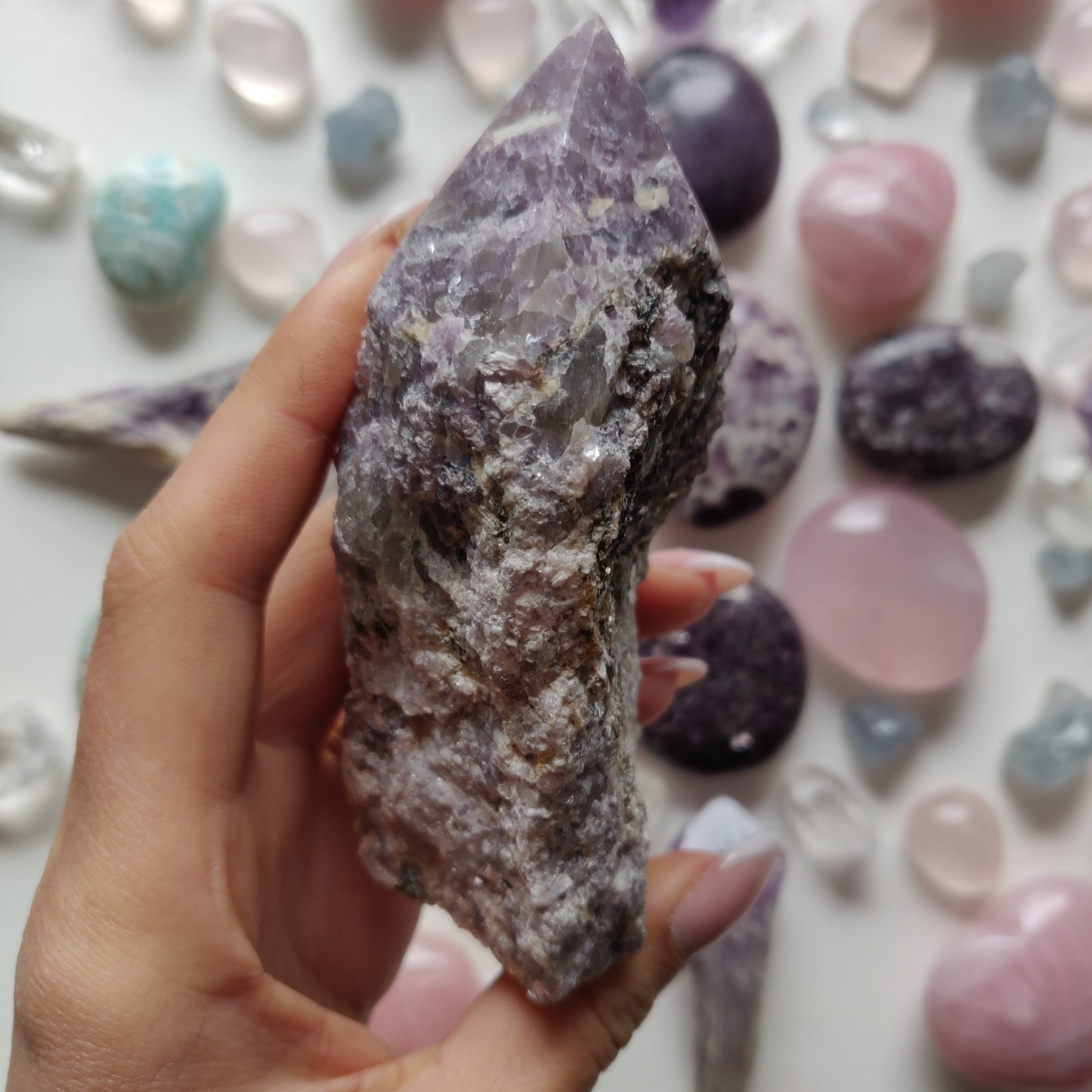 Lepidolite Point - Half Polished (#2) - Simply Affinity