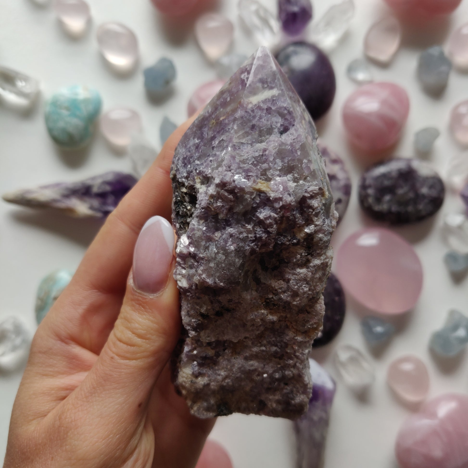 Lepidolite Point - Half Polished (#2) - Simply Affinity