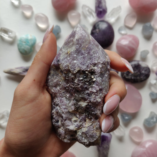 Lepidolite Point - Half Polished (#2) - Simply Affinity