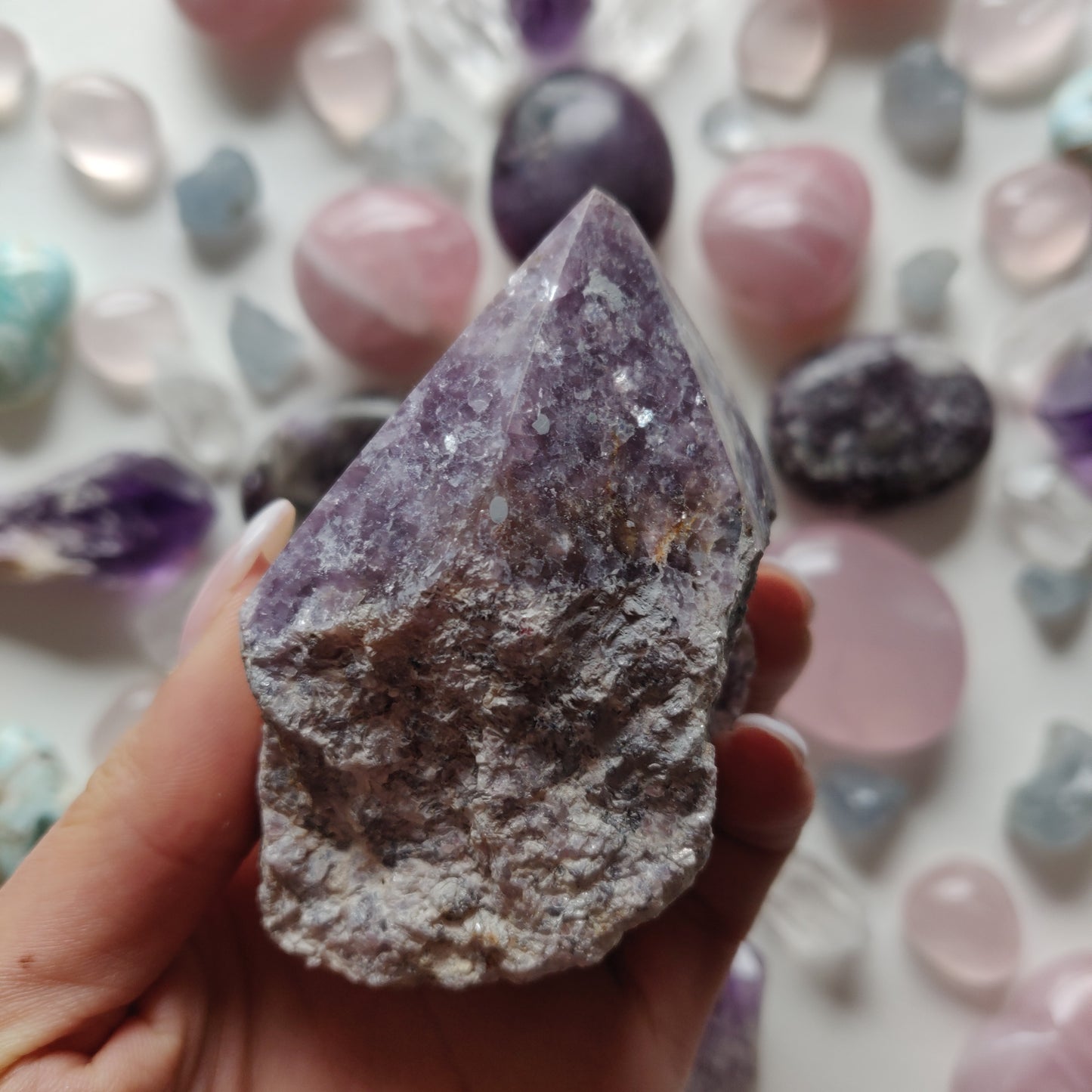Lepidolite Point - Half Polished (#1) - Simply Affinity