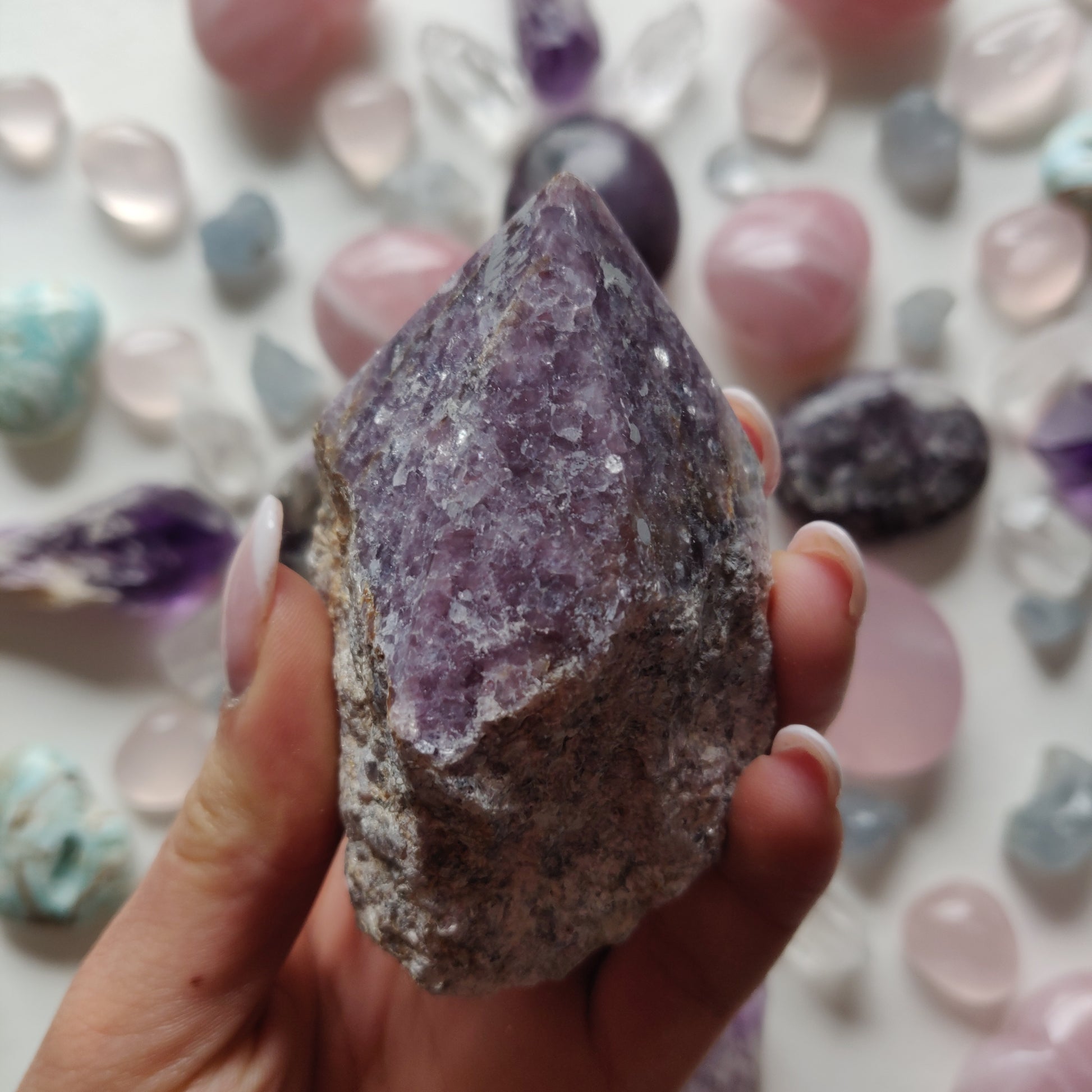 Lepidolite Point - Half Polished (#1) - Simply Affinity