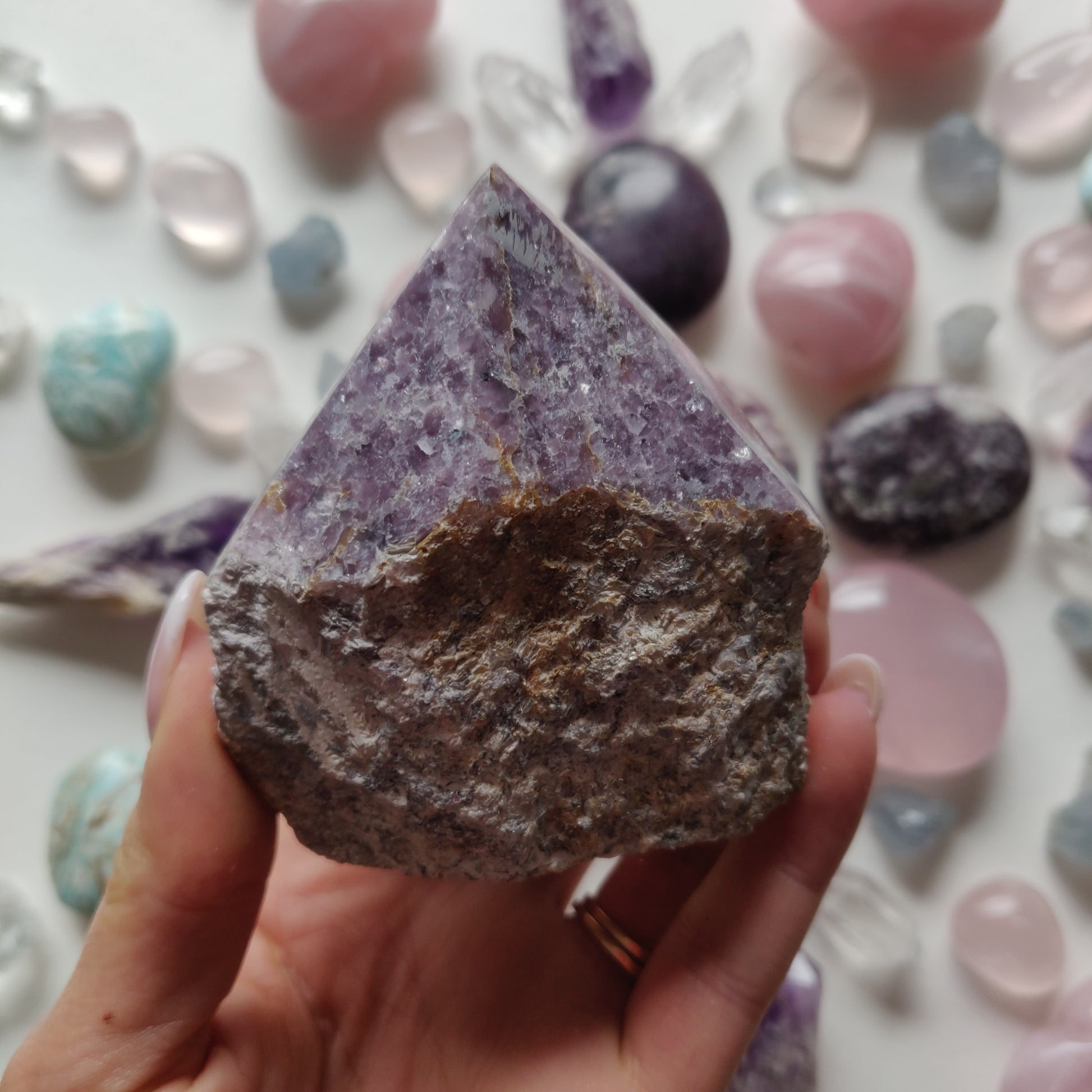 Lepidolite Point - Half Polished (#1) - Simply Affinity