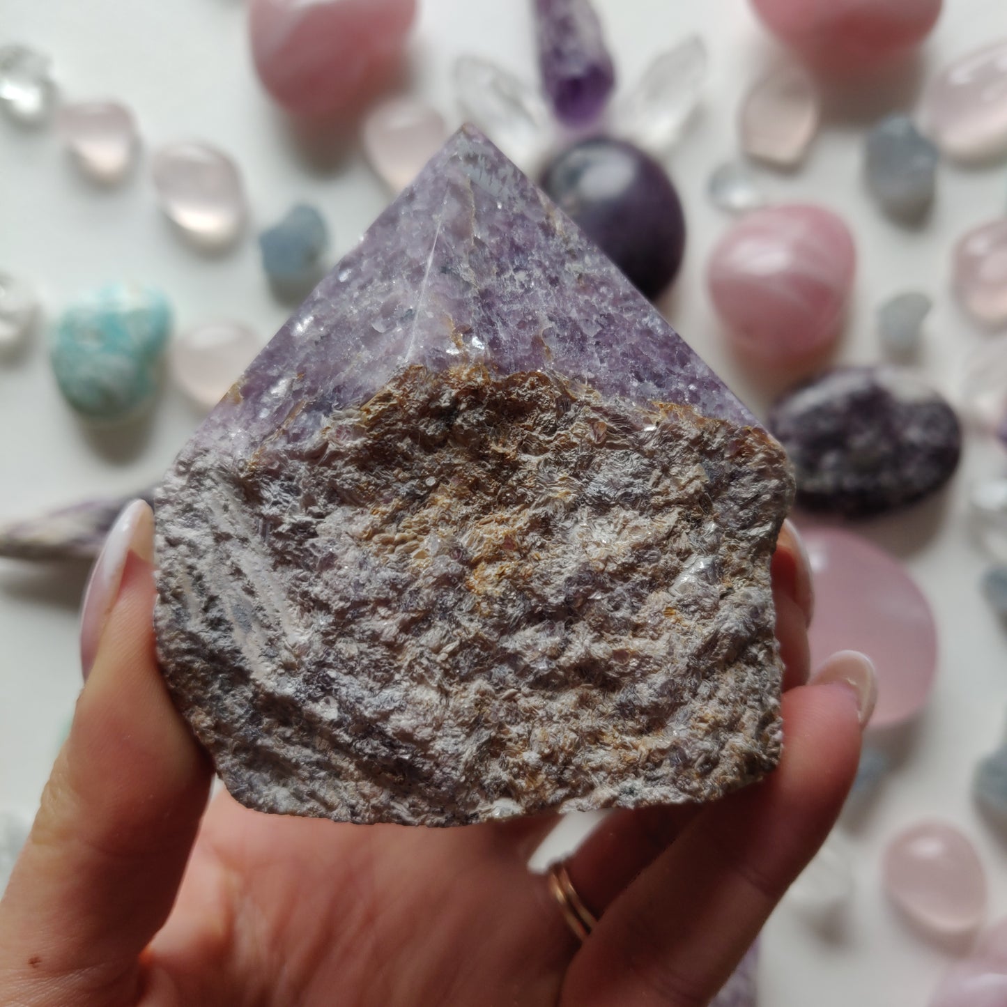 Lepidolite Point - Half Polished (#1) - Simply Affinity