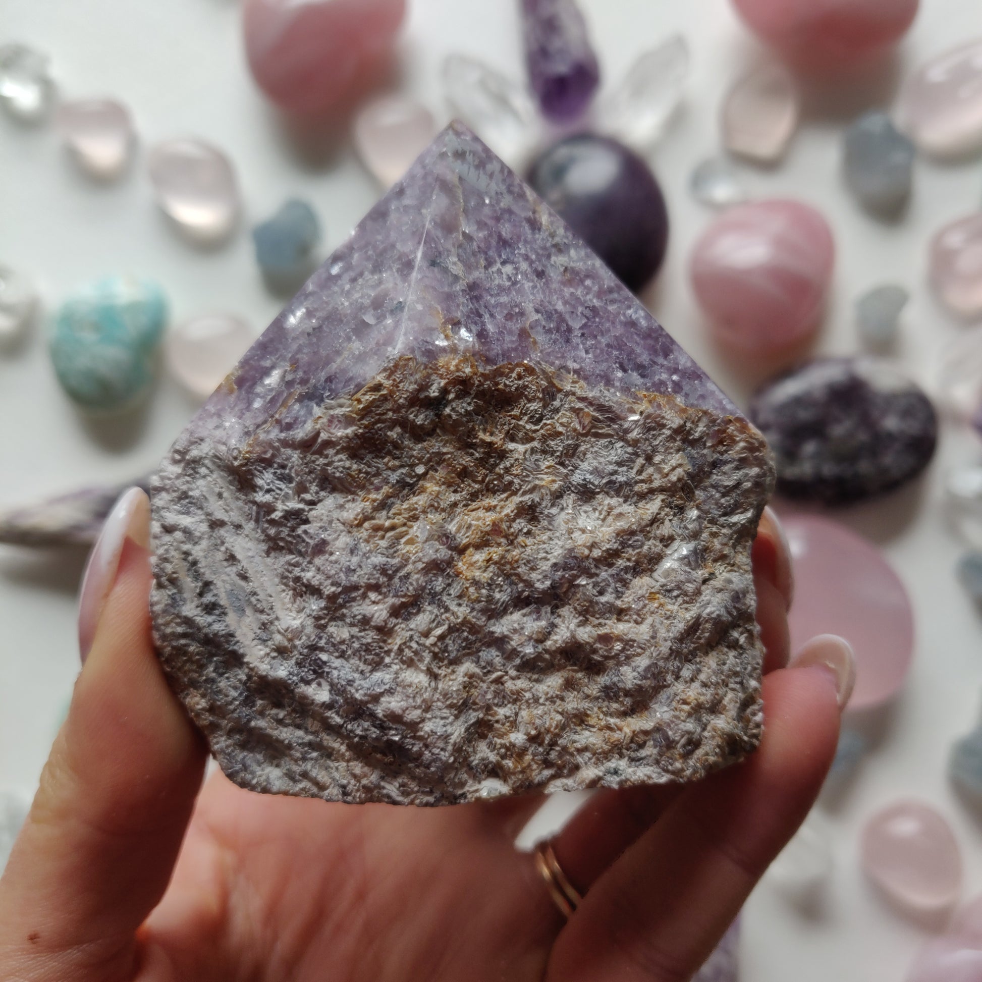 Lepidolite Point - Half Polished (#1) - Simply Affinity