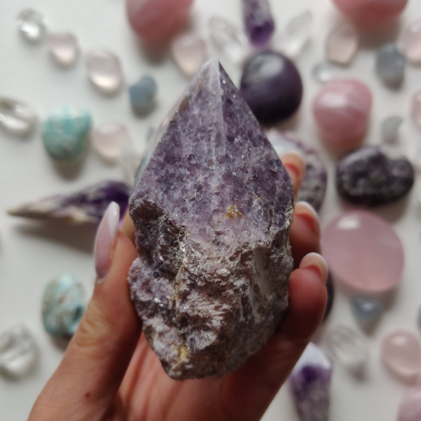 Lepidolite Point - Half Polished (#1) - Simply Affinity