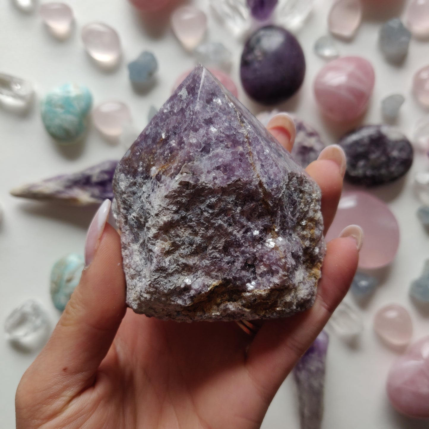 Lepidolite Point - Half Polished (#1) - Simply Affinity