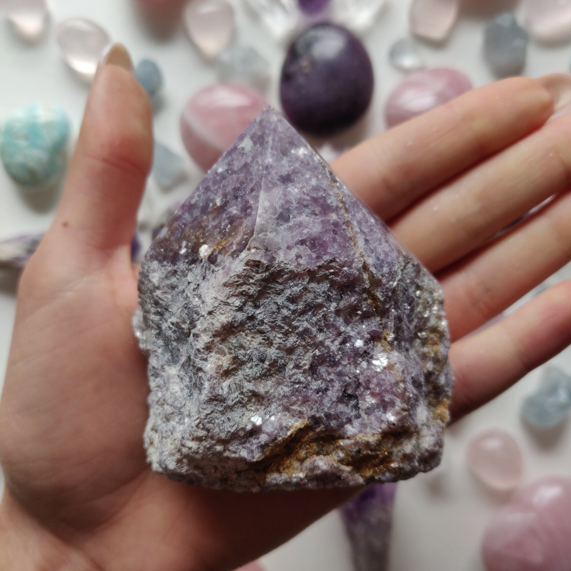 Lepidolite Point - Half Polished (#1) - Simply Affinity