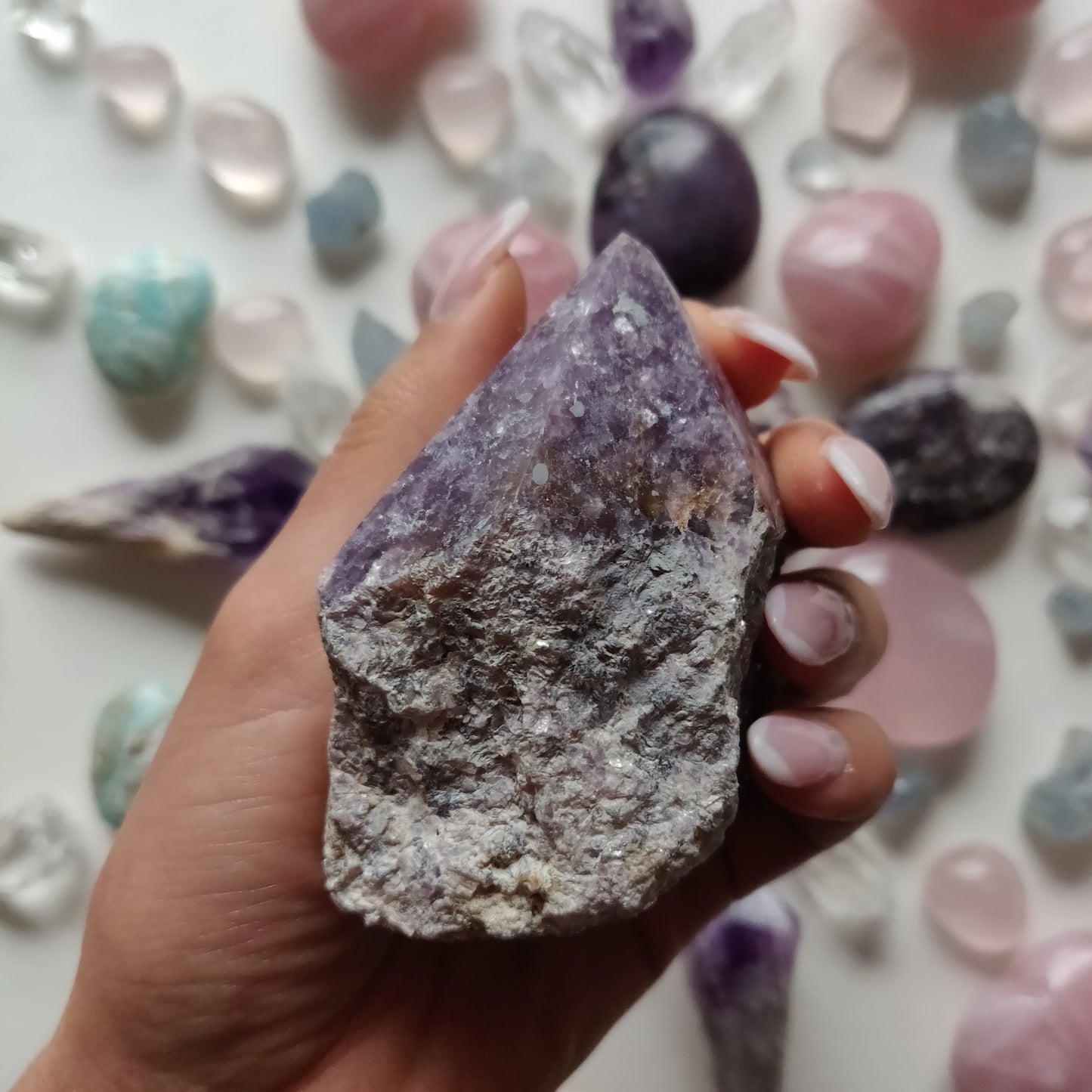 Lepidolite Point - Half Polished (#1) - Simply Affinity