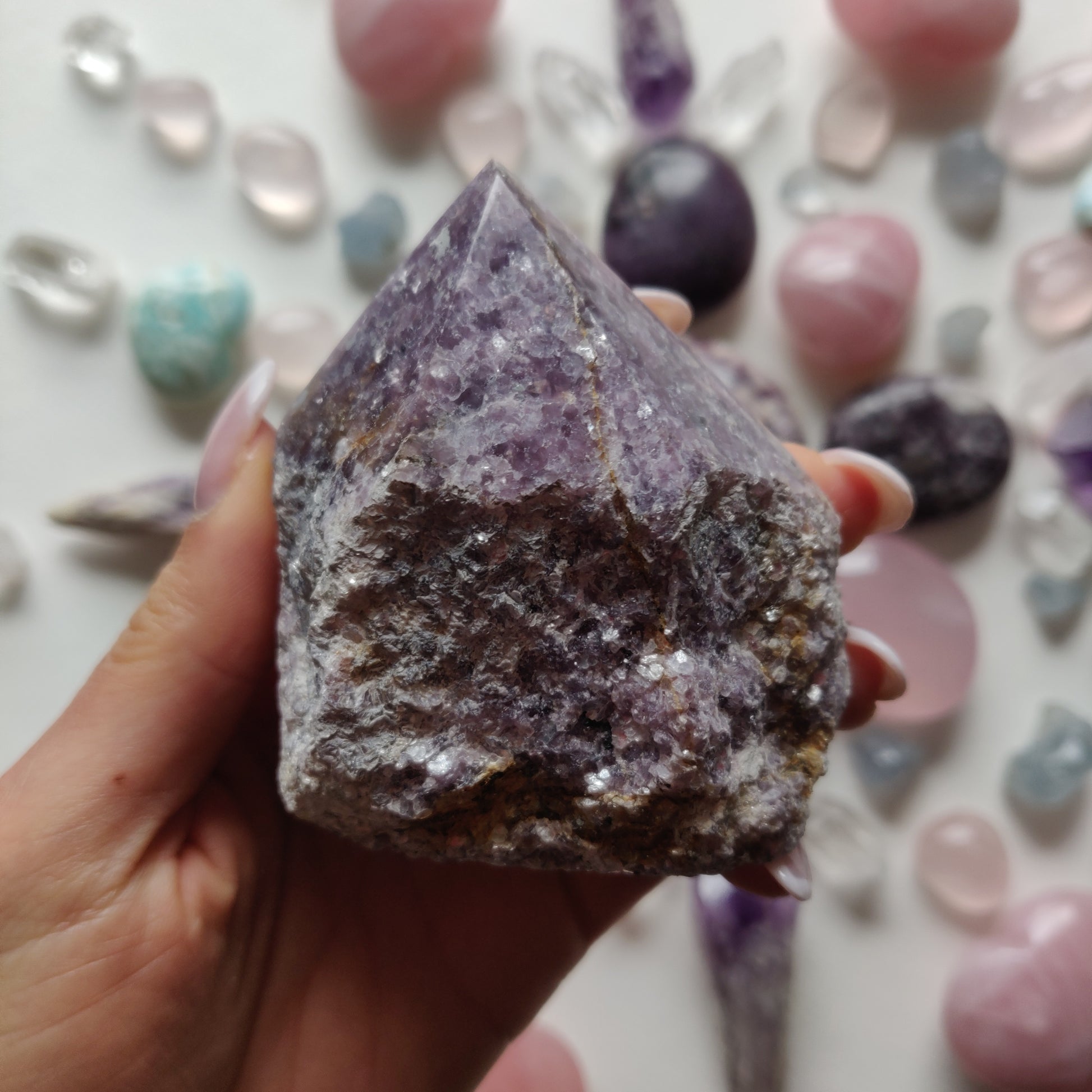 Lepidolite Point - Half Polished (#1) - Simply Affinity