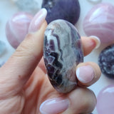 Chevron Amethyst Palm Stone (#18) - Simply Affinity