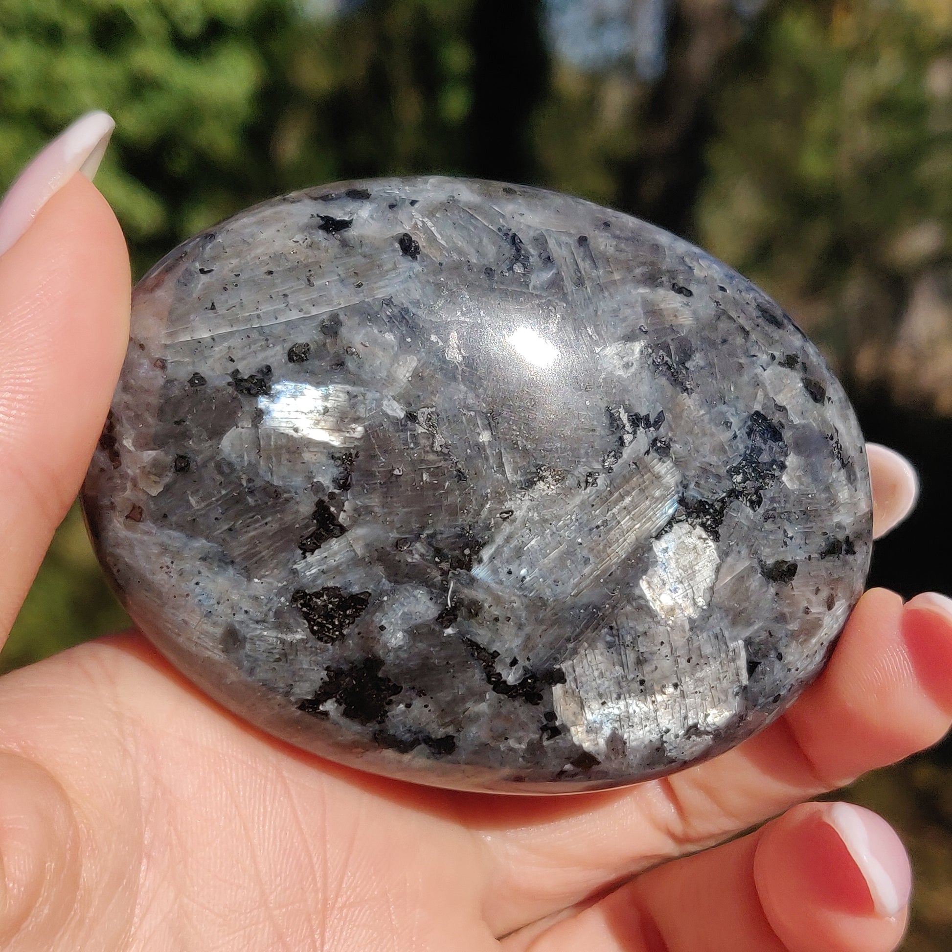 Larvikite Palm Stone (#11) - Simply Affinity