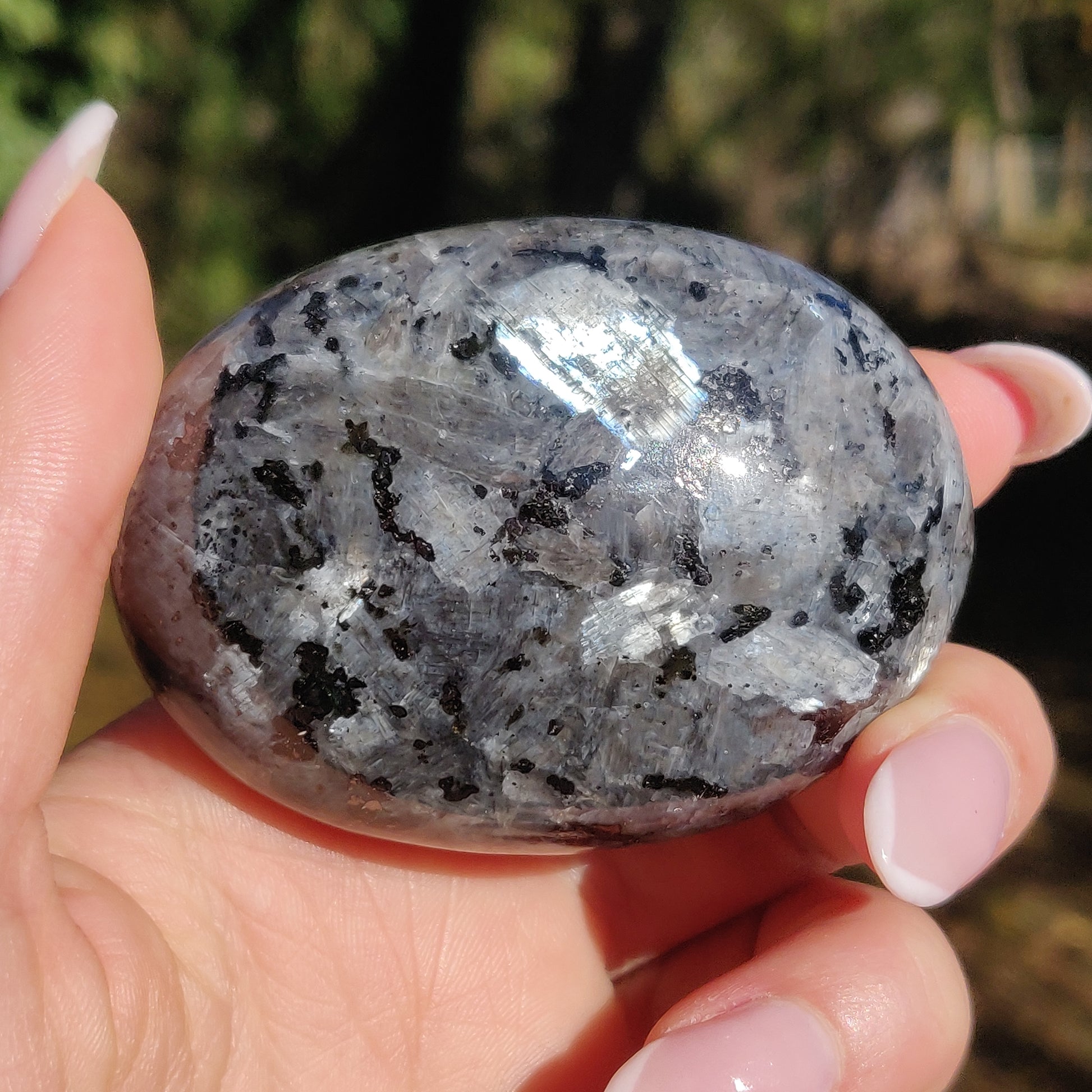 Larvikite Palm Stone (#12) - Simply Affinity