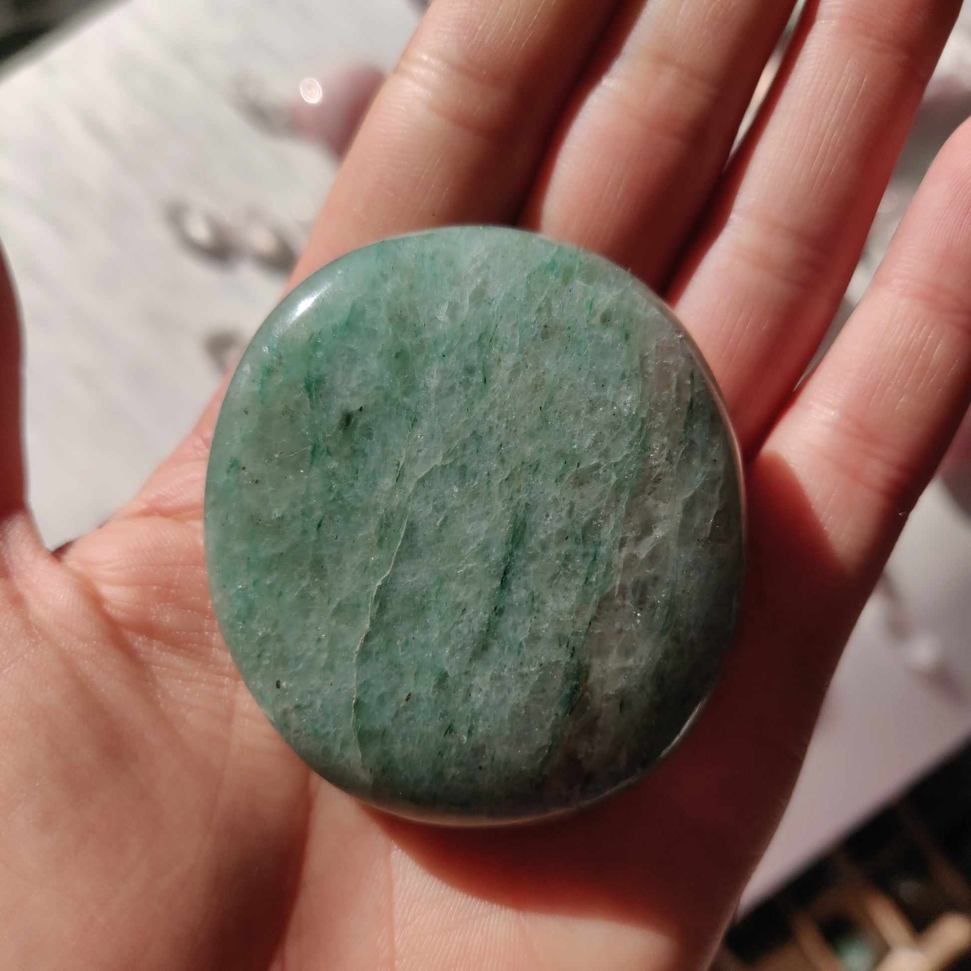 Green Aventurine Palm Stone (#3) - Simply Affinity