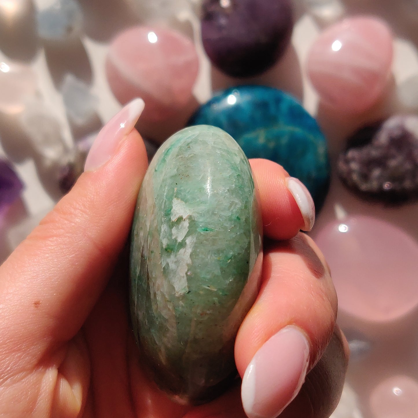 Green Aventurine Palm Stone (#7) - Simply Affinity