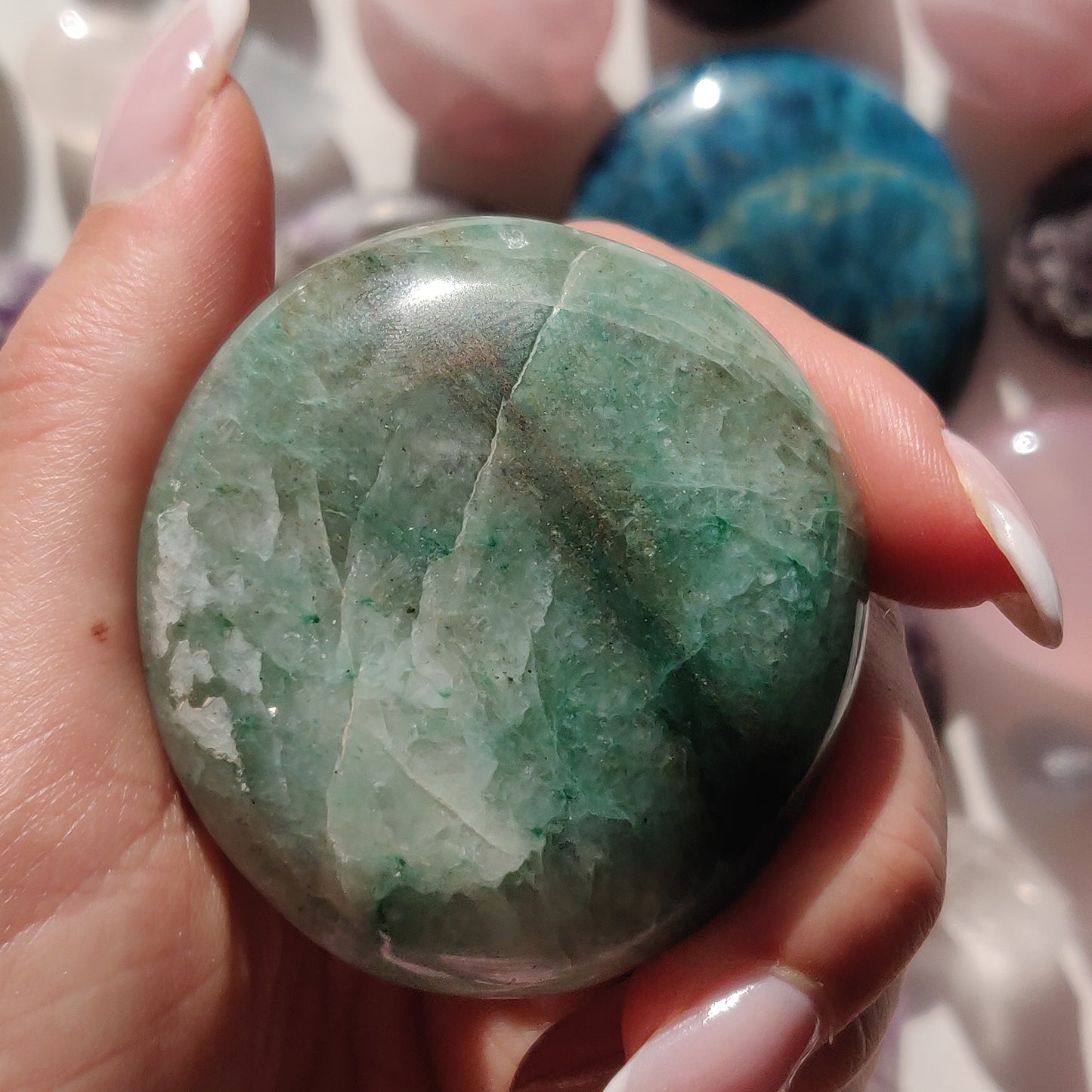 Green Aventurine Palm Stone (#7) - Simply Affinity
