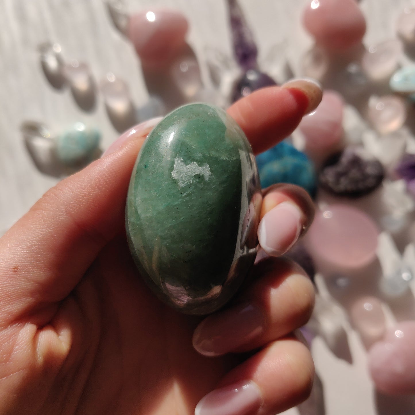 Green Aventurine Palm Stone (#9) - Simply Affinity