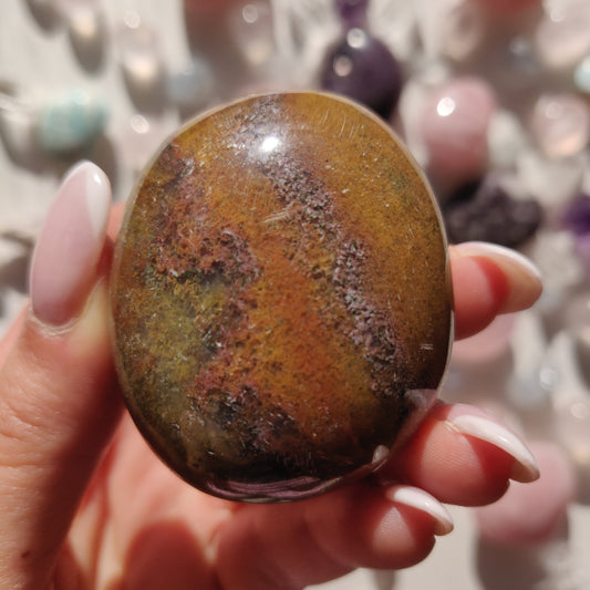 Rainbow Spirit Jasper Palm Stone (#1) - Simply Affinity