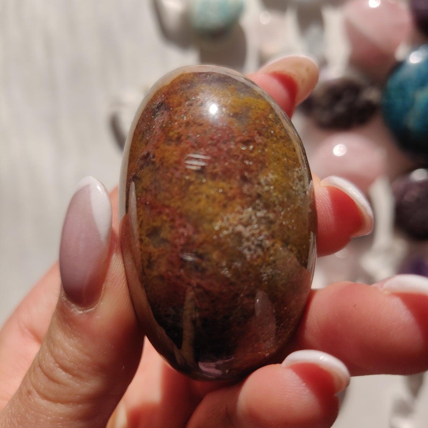 Rainbow Spirit Jasper Palm Stone (#1) - Simply Affinity