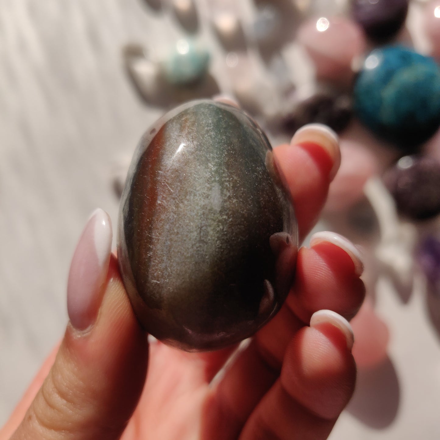 Rainbow Spirit Jasper Palm Stone (#2) - Simply Affinity