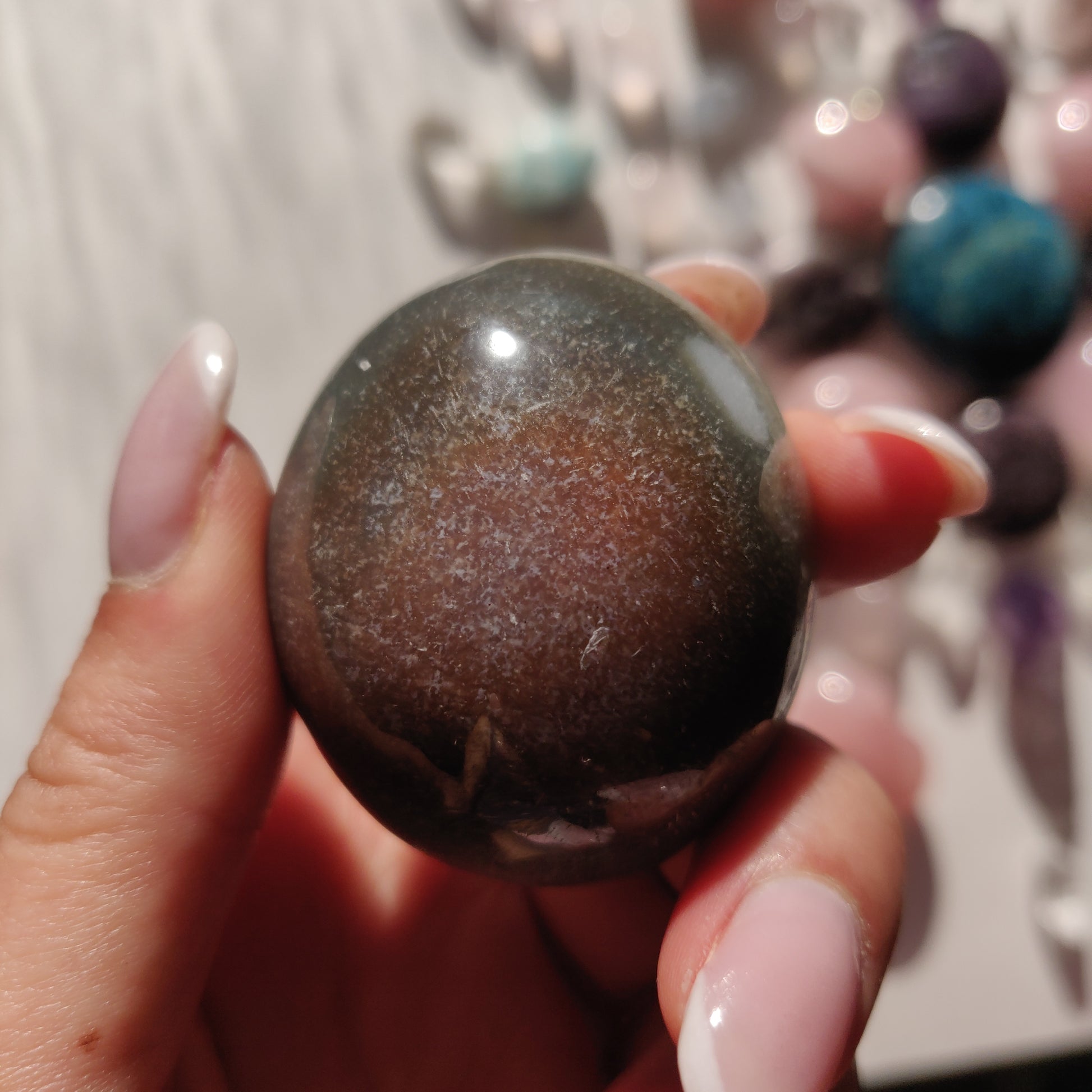 Rainbow Spirit Jasper Palm Stone (#2) - Simply Affinity