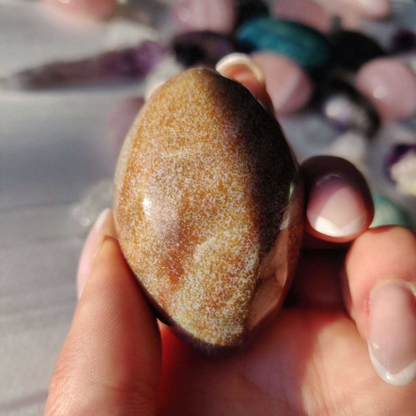 Rainbow Spirit Jasper Palm Stone (#5) - Simply Affinity