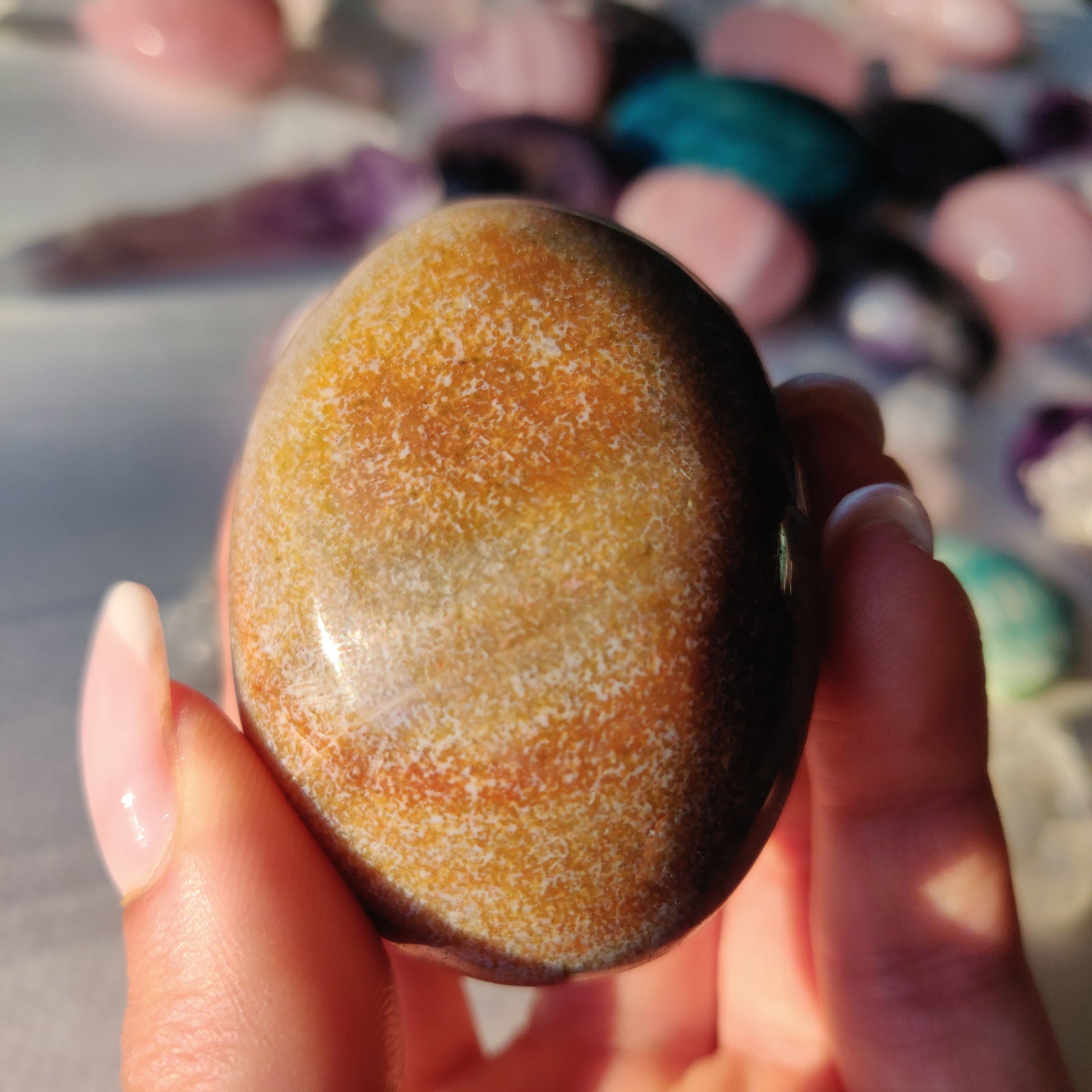 Rainbow Spirit Jasper Palm Stone (#5) - Simply Affinity