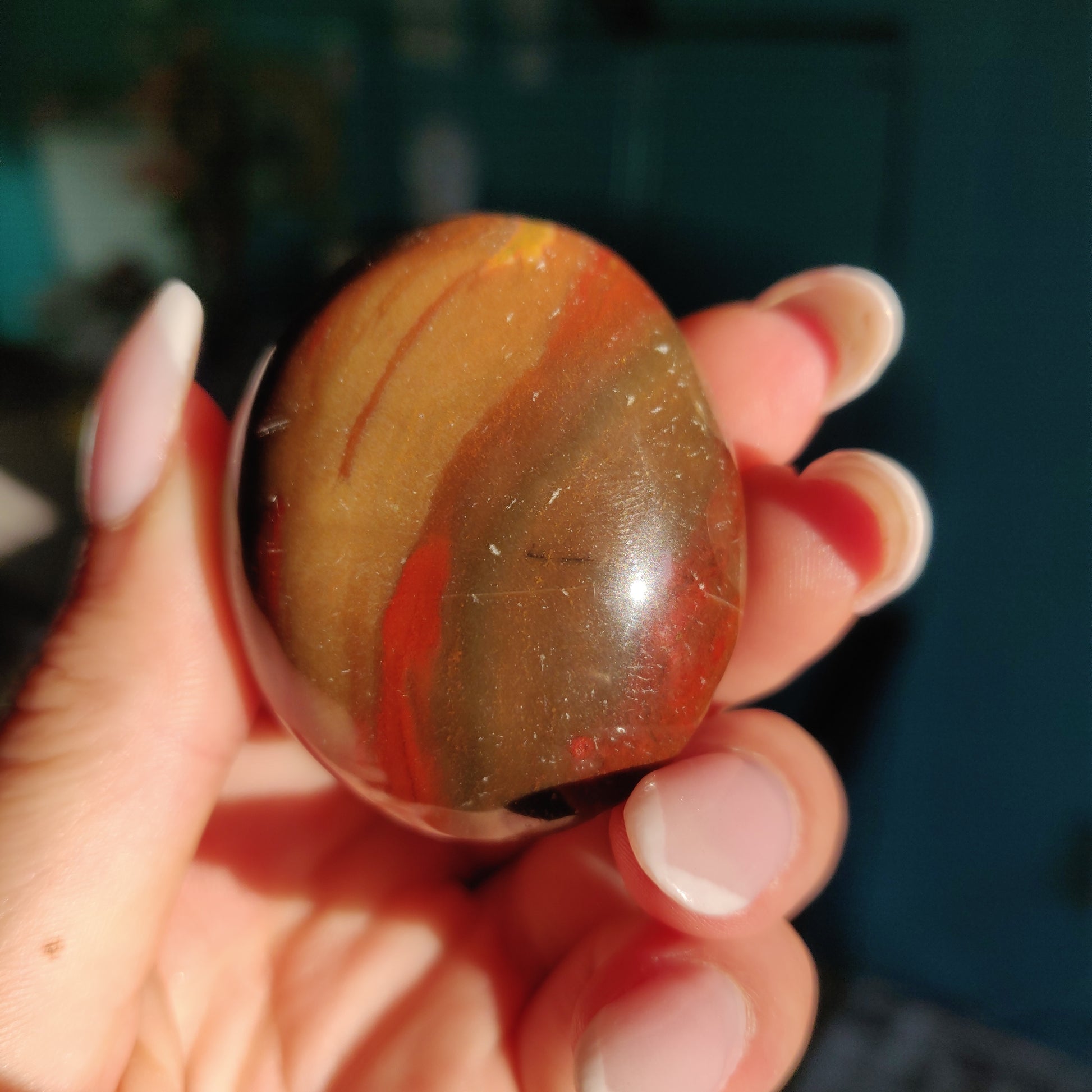 Rainbow Spirit Jasper Palm Stone (#7) - Simply Affinity