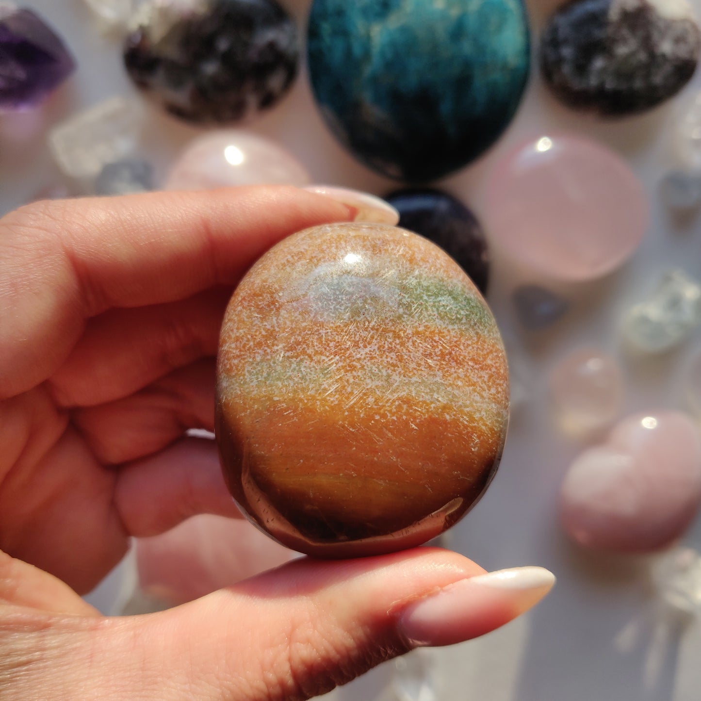 Rainbow Spirit Jasper Palm Stone (#8) - Simply Affinity