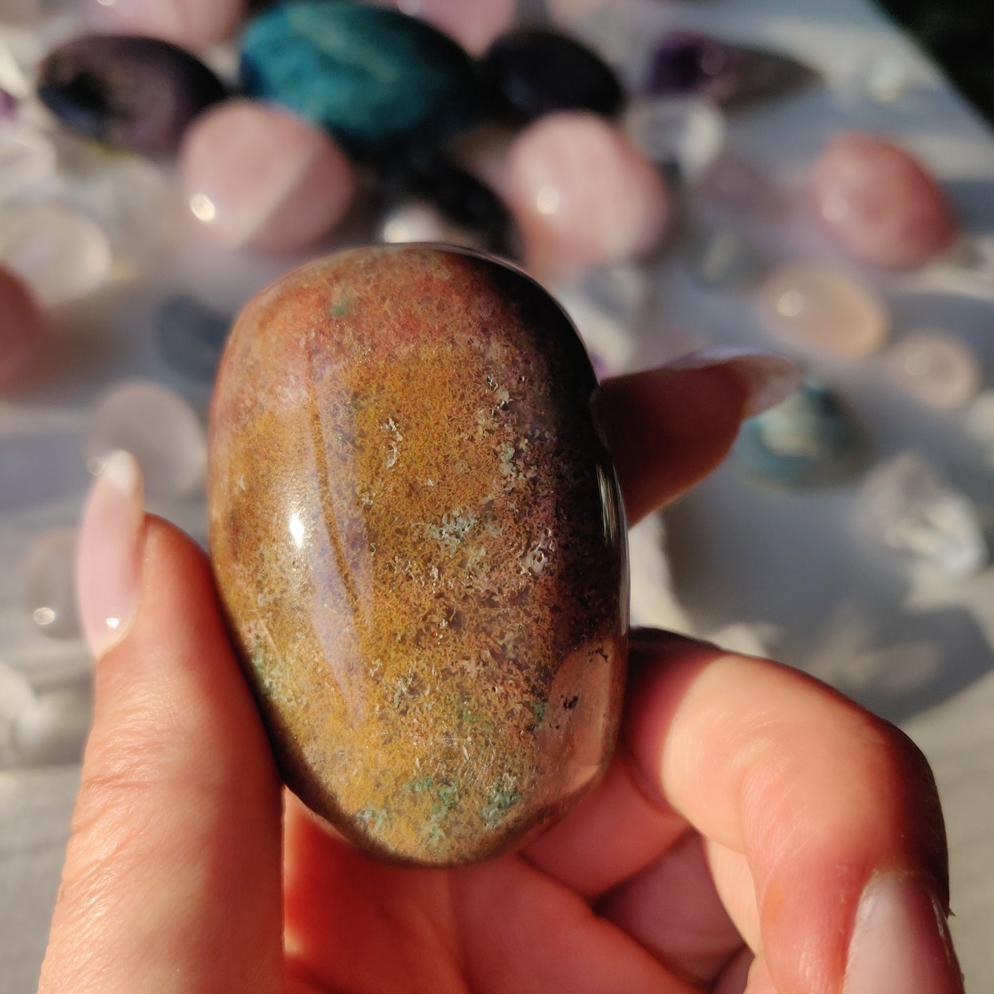 Rainbow Spirit Jasper Palm Stone (#10) - Simply Affinity