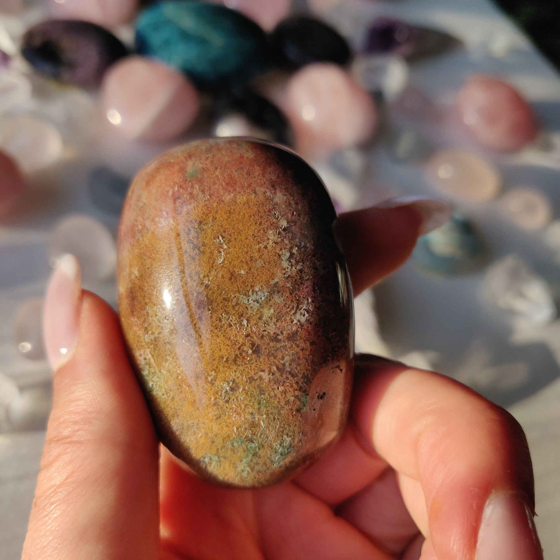 Rainbow Spirit Jasper Palm Stone (#10) - Simply Affinity