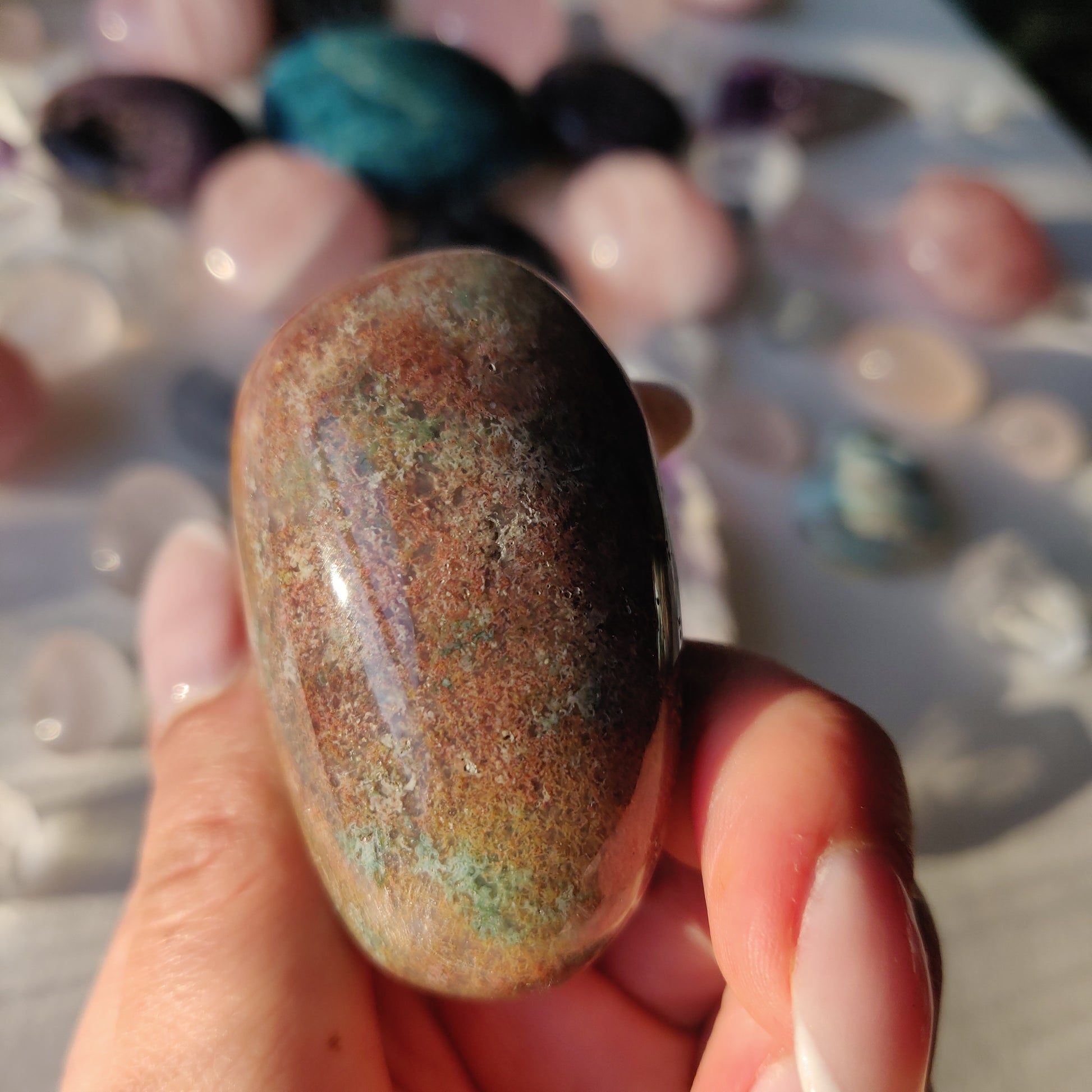 Rainbow Spirit Jasper Palm Stone (#10) - Simply Affinity
