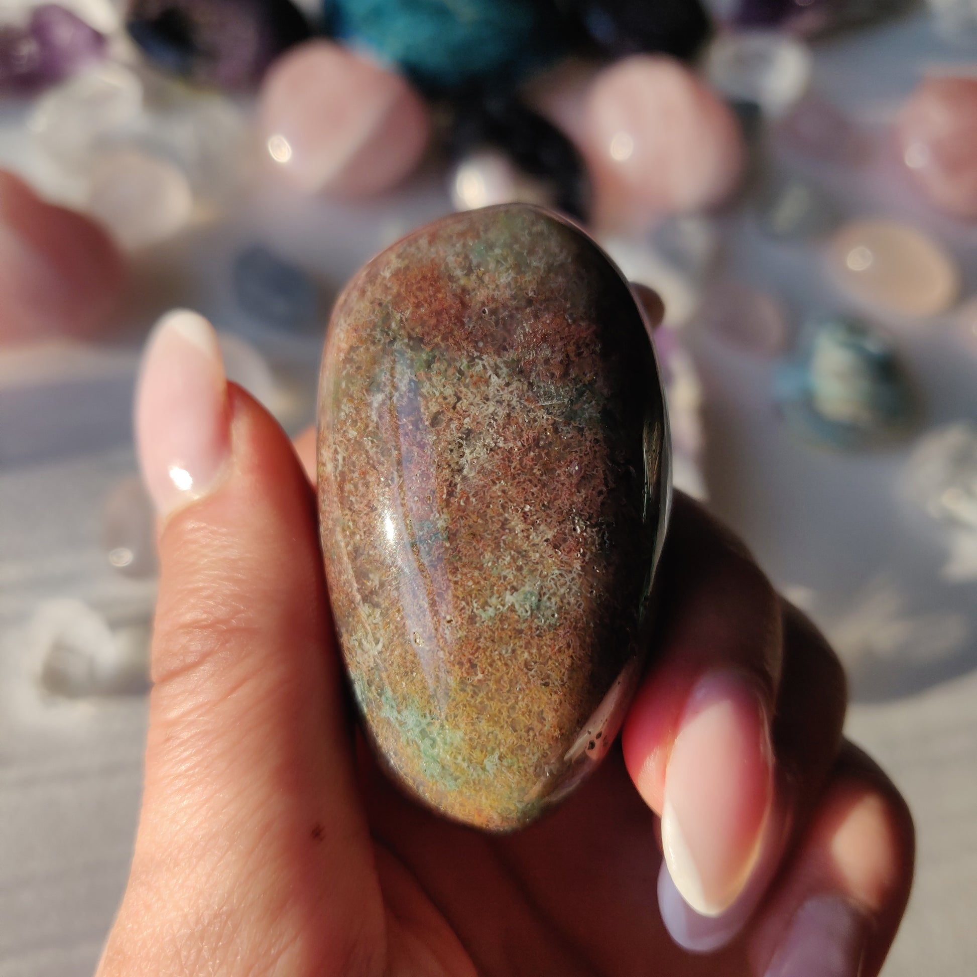 Rainbow Spirit Jasper Palm Stone (#10) - Simply Affinity