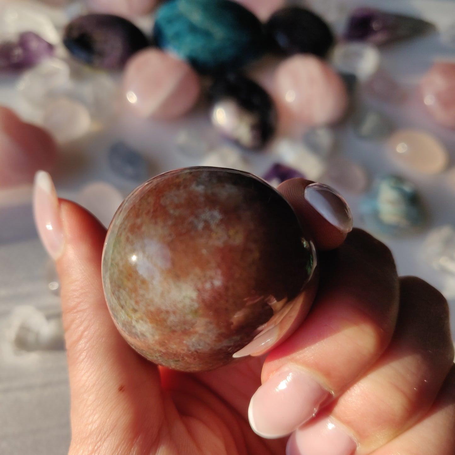 Rainbow Spirit Jasper Palm Stone (#10) - Simply Affinity