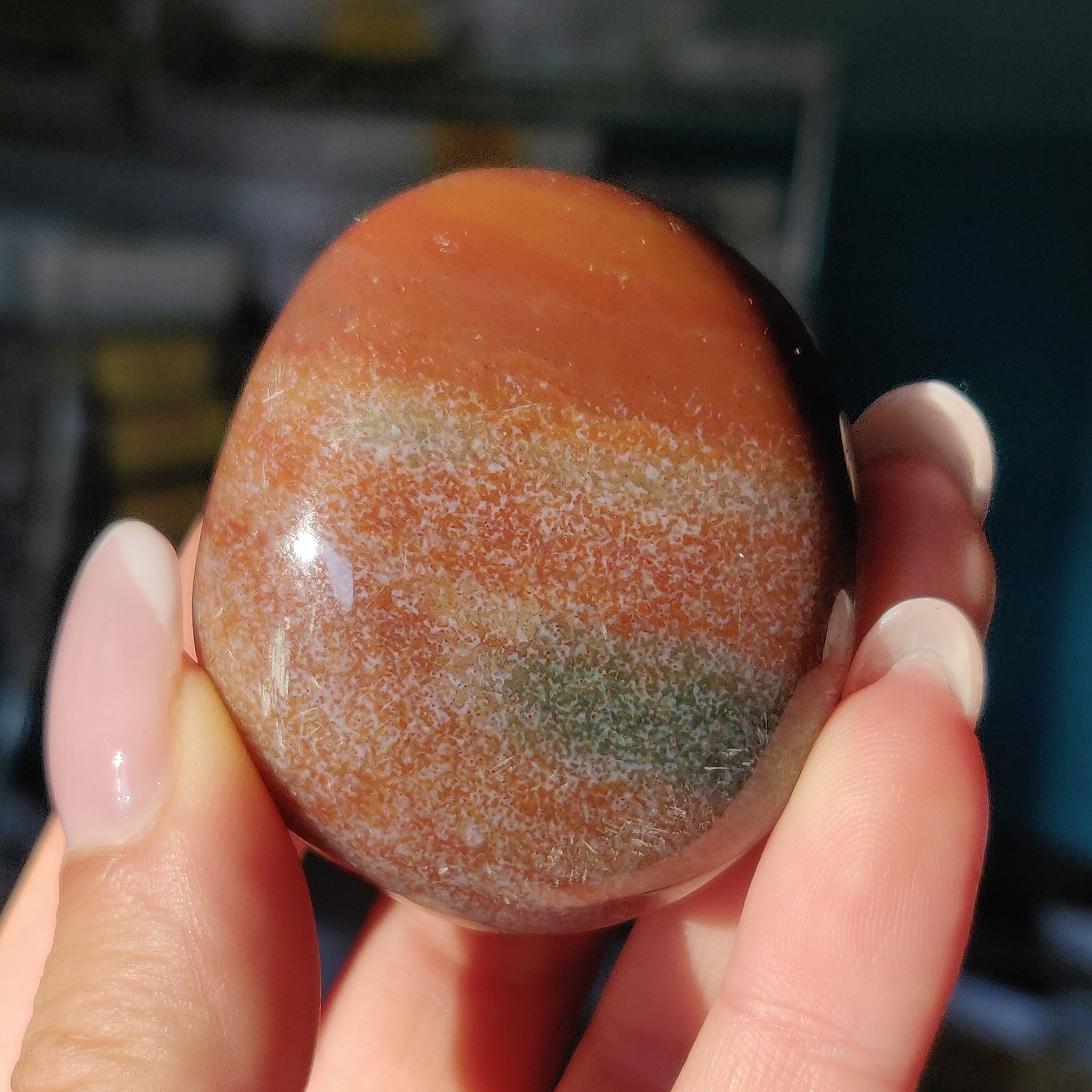 Rainbow Spirit Jasper Palm Stone (#13) - Simply Affinity