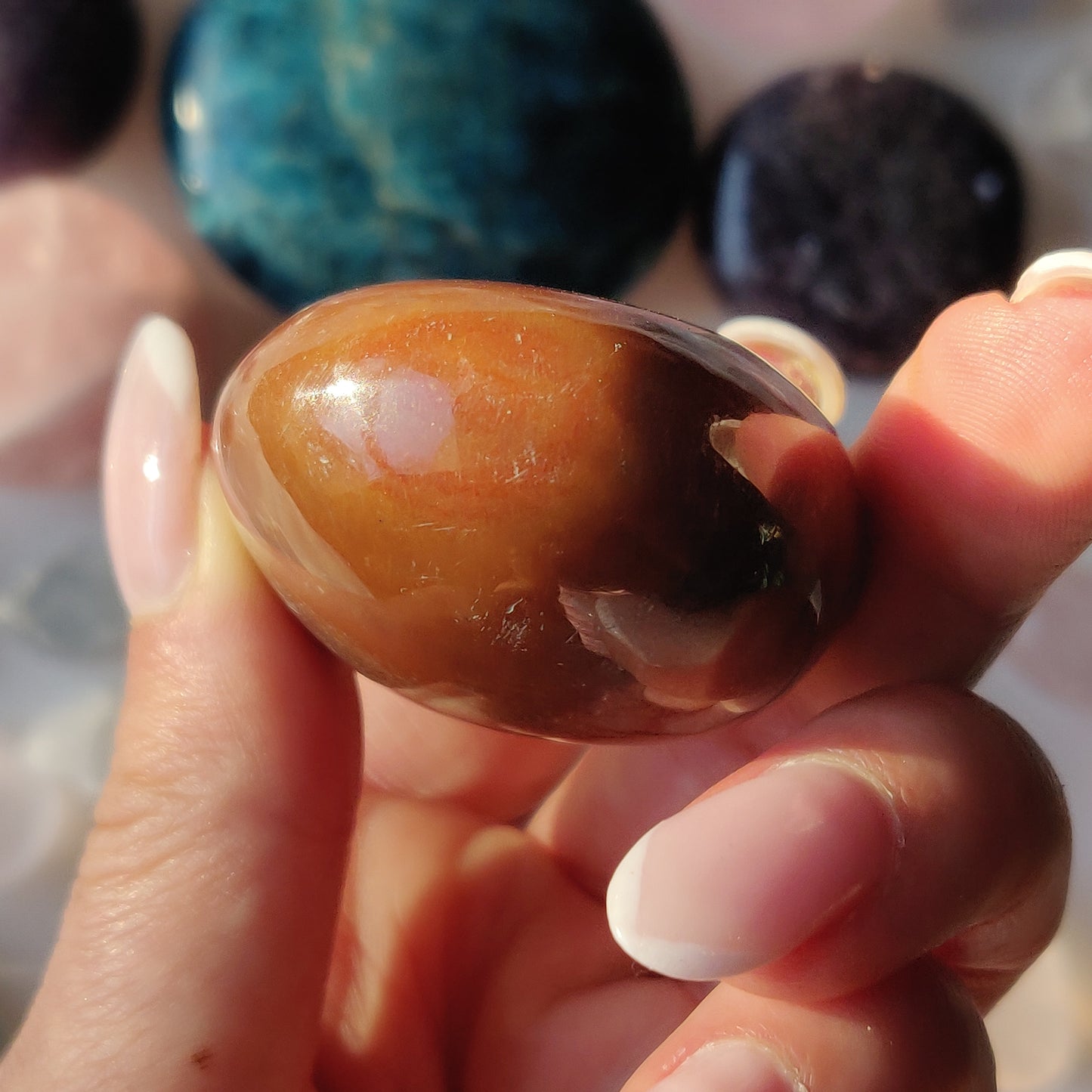 Rainbow Spirit Jasper Palm Stone (#13) - Simply Affinity