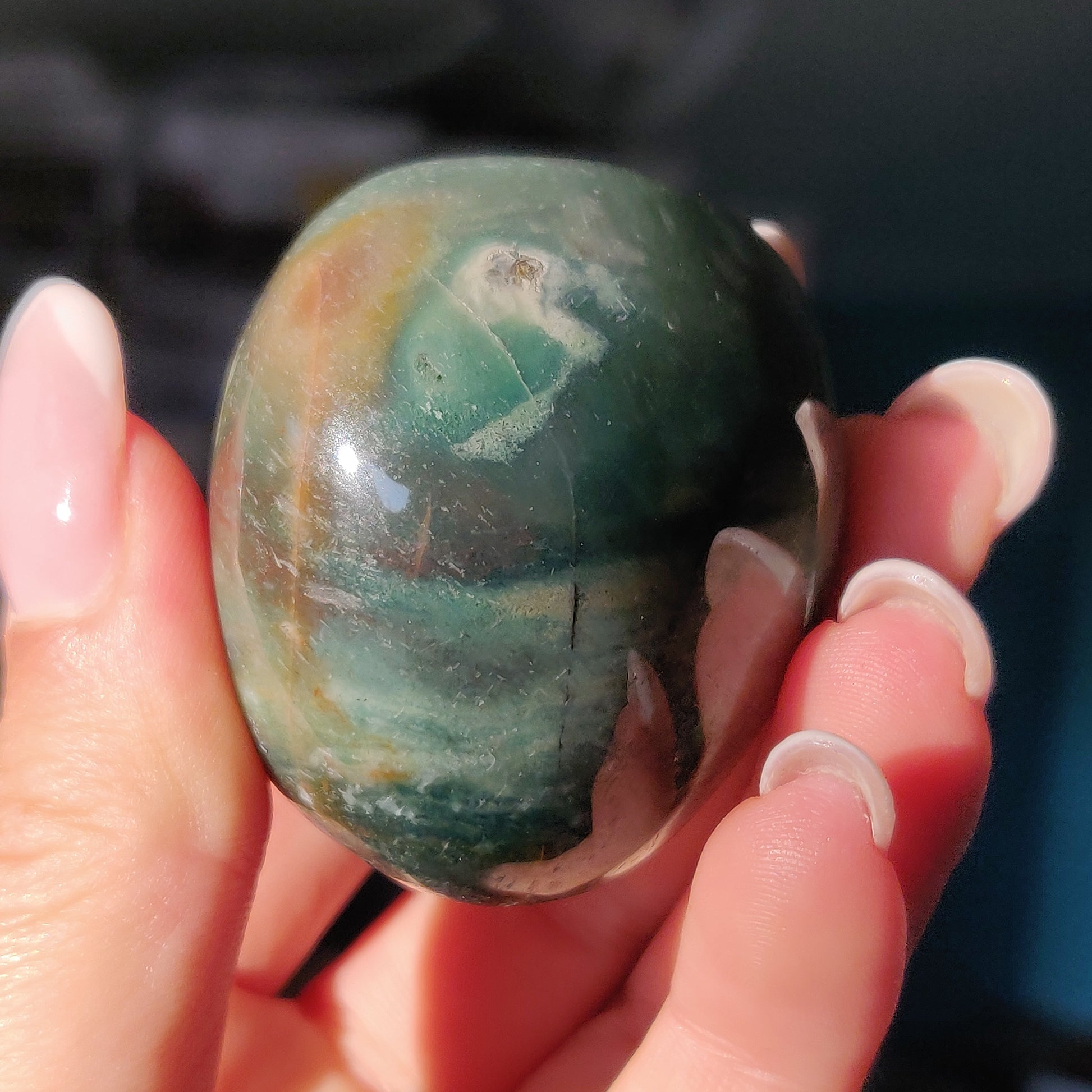 Rainbow Spirit Jasper Palm Stone (#14) - Simply Affinity