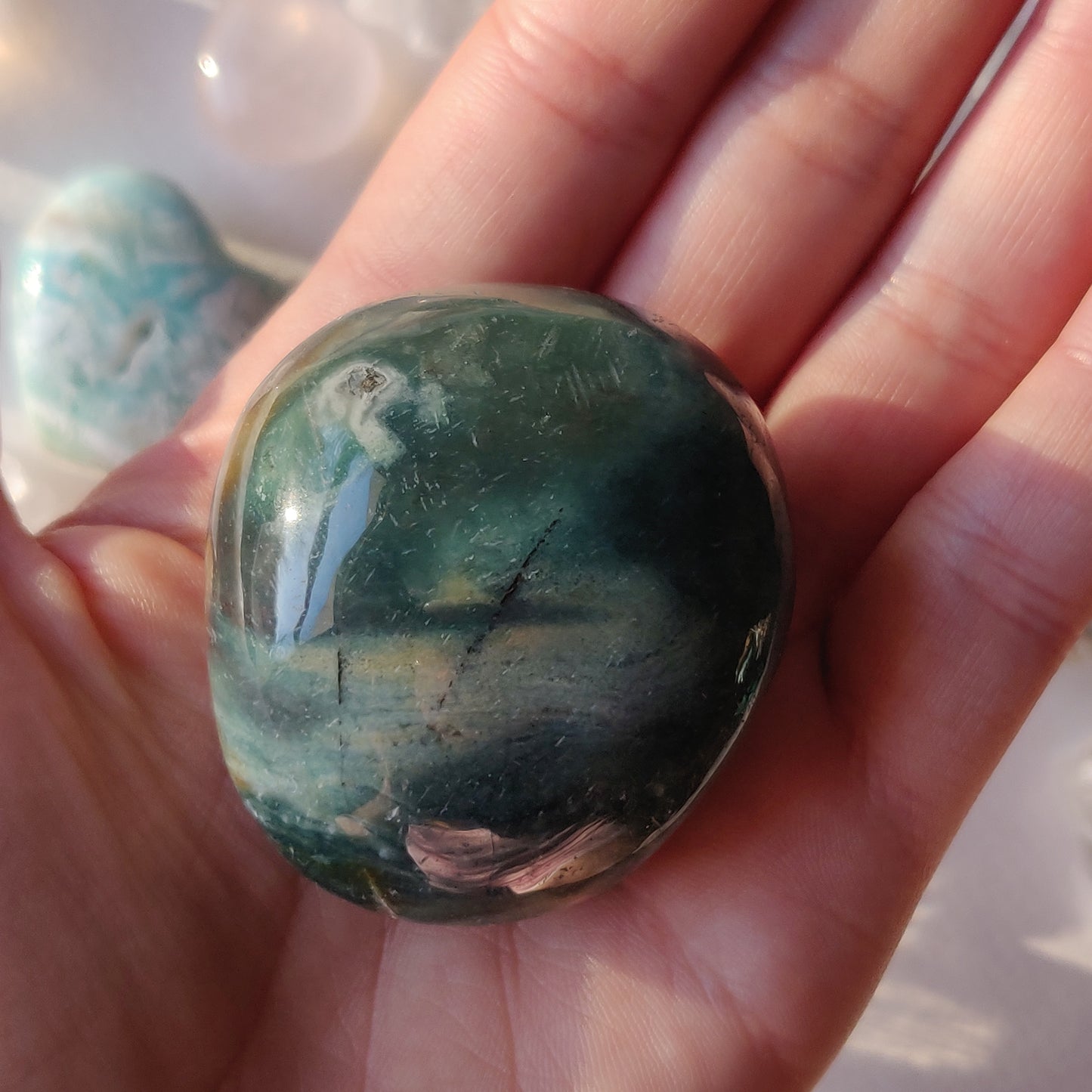 Rainbow Spirit Jasper Palm Stone (#14) - Simply Affinity