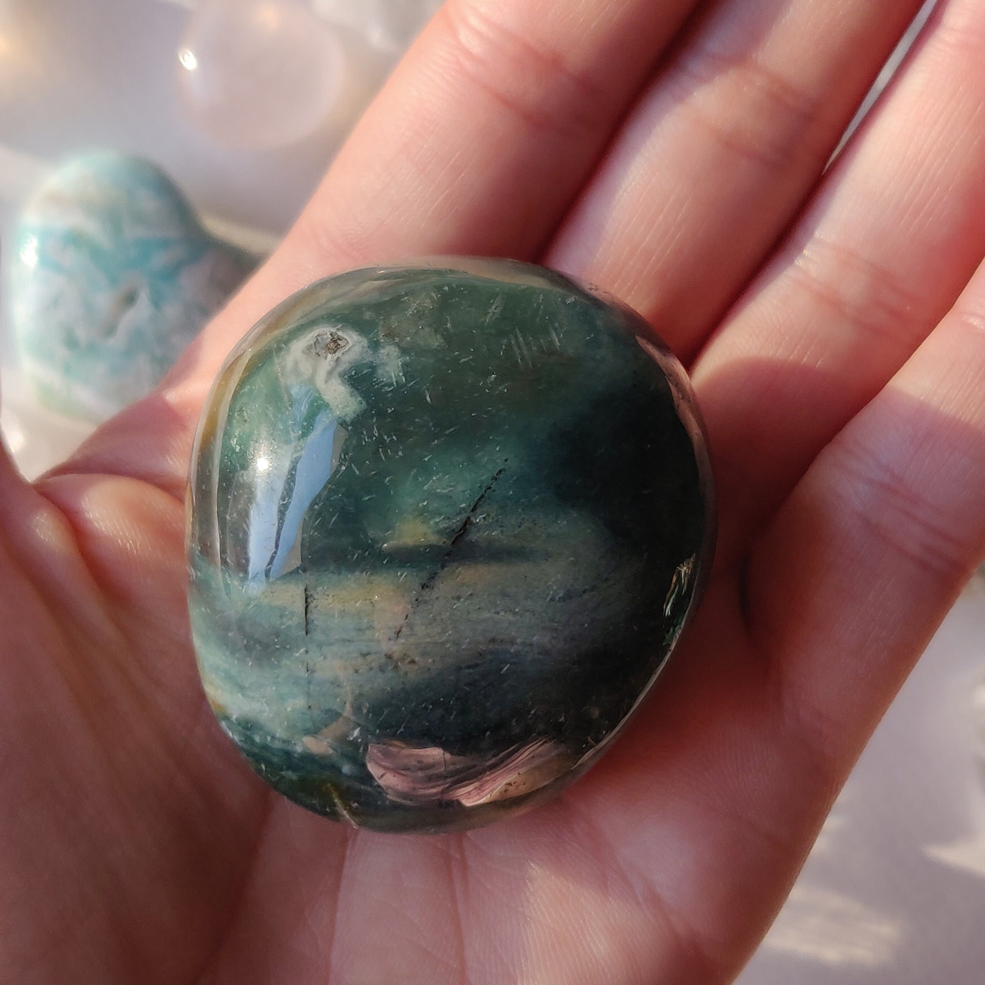 Rainbow Spirit Jasper Palm Stone (#14) - Simply Affinity