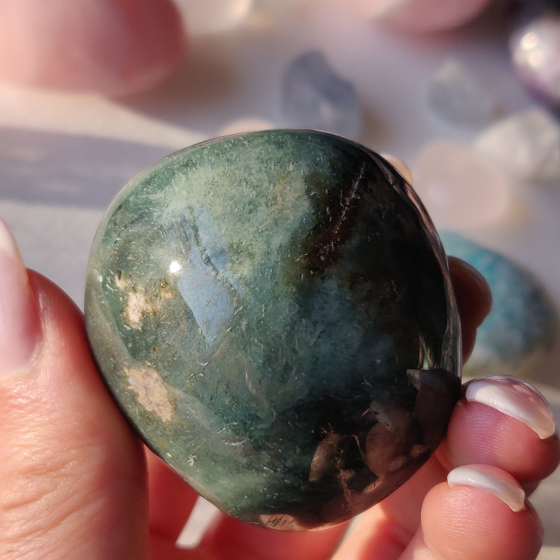 Rainbow Spirit Jasper Palm Stone (#14) - Simply Affinity