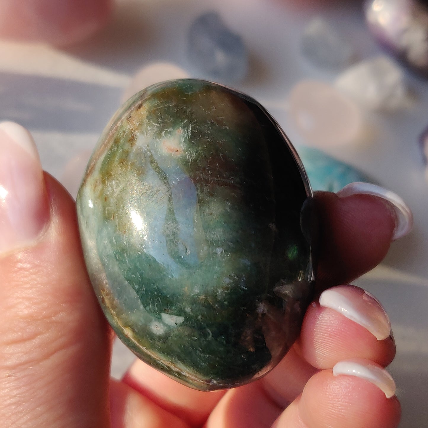 Rainbow Spirit Jasper Palm Stone (#14) - Simply Affinity