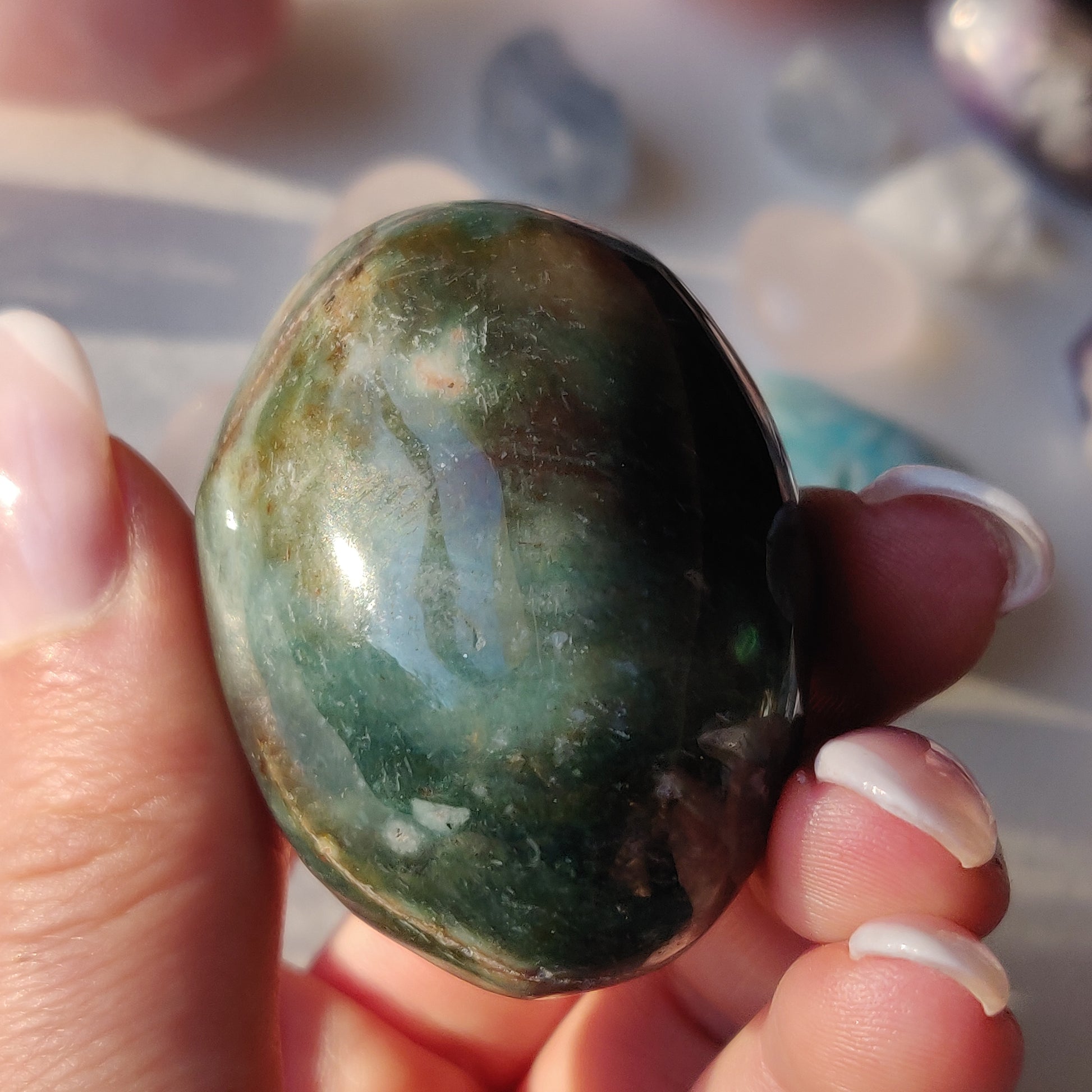 Rainbow Spirit Jasper Palm Stone (#14) - Simply Affinity