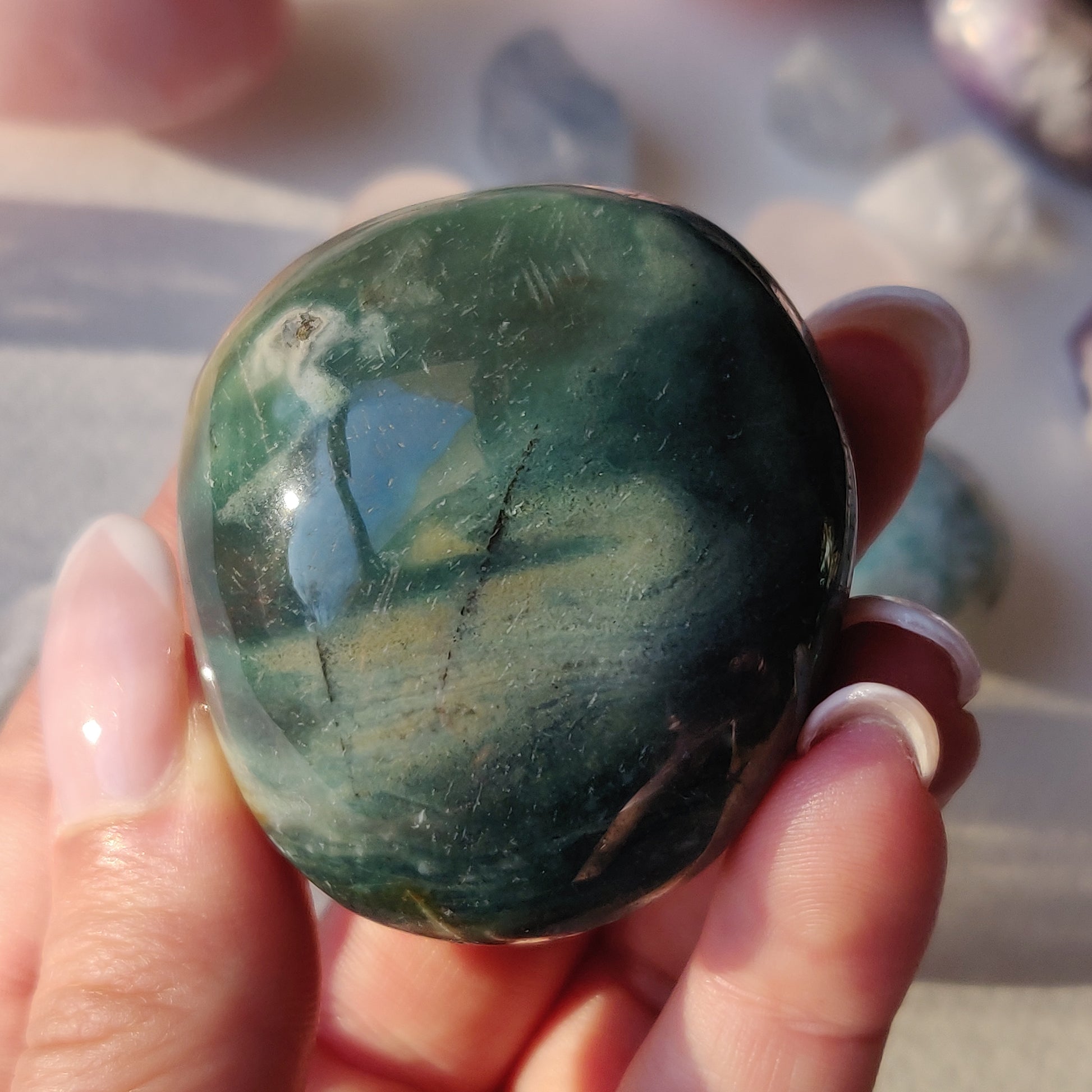 Rainbow Spirit Jasper Palm Stone (#14) - Simply Affinity