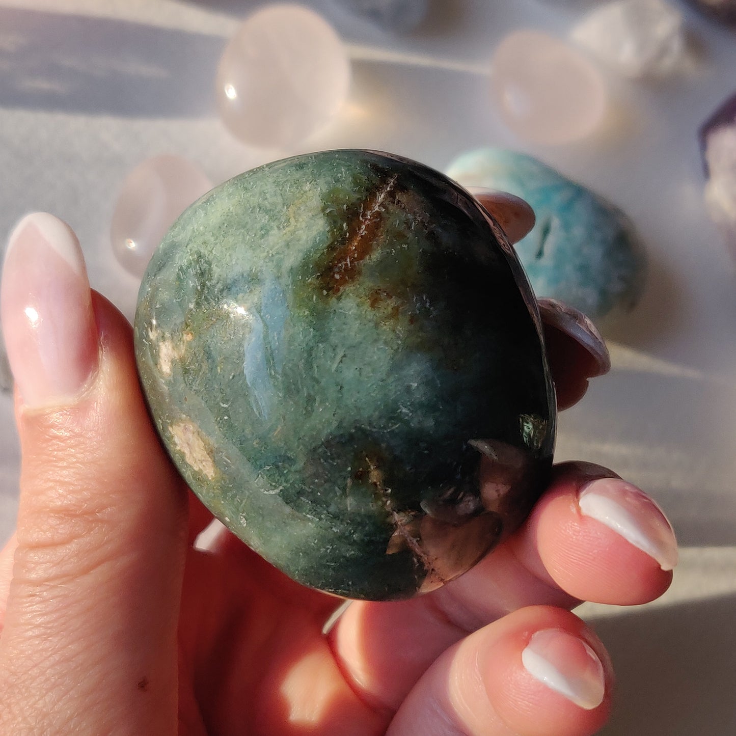 Rainbow Spirit Jasper Palm Stone (#14) - Simply Affinity