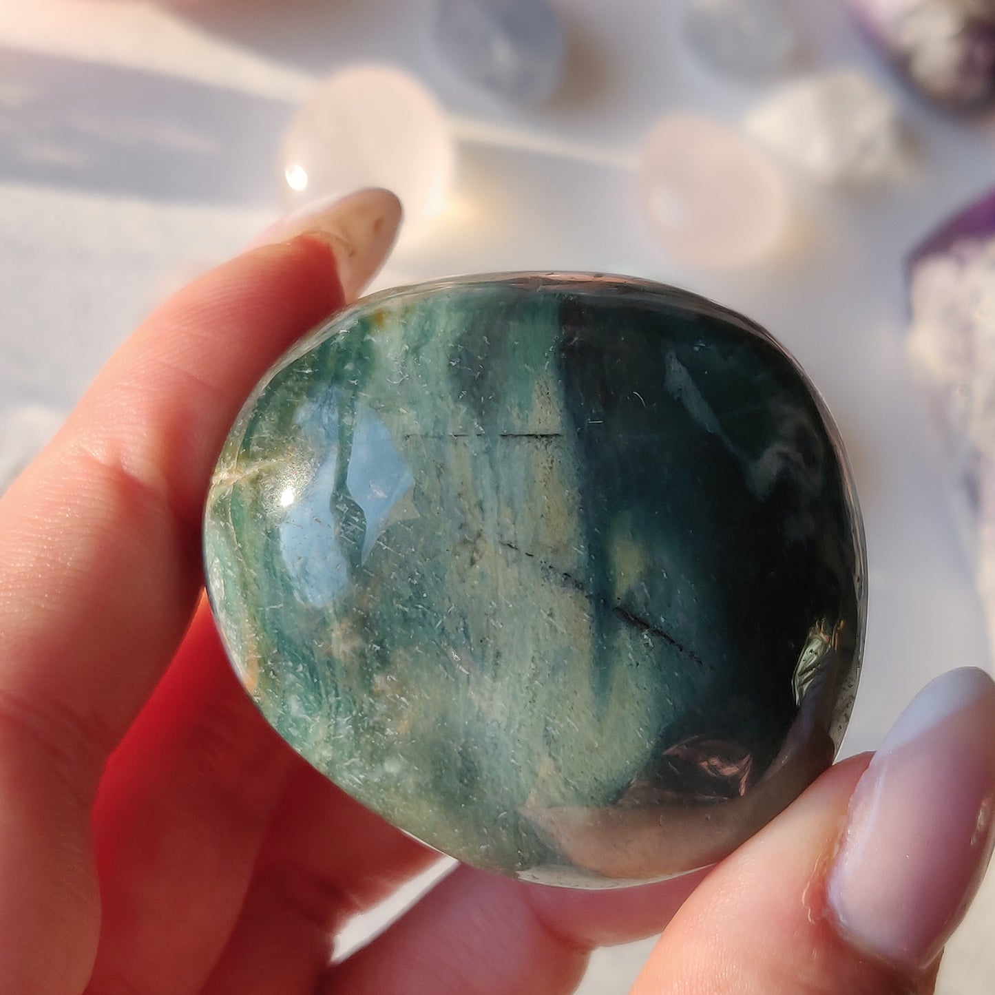 Rainbow Spirit Jasper Palm Stone (#14) - Simply Affinity