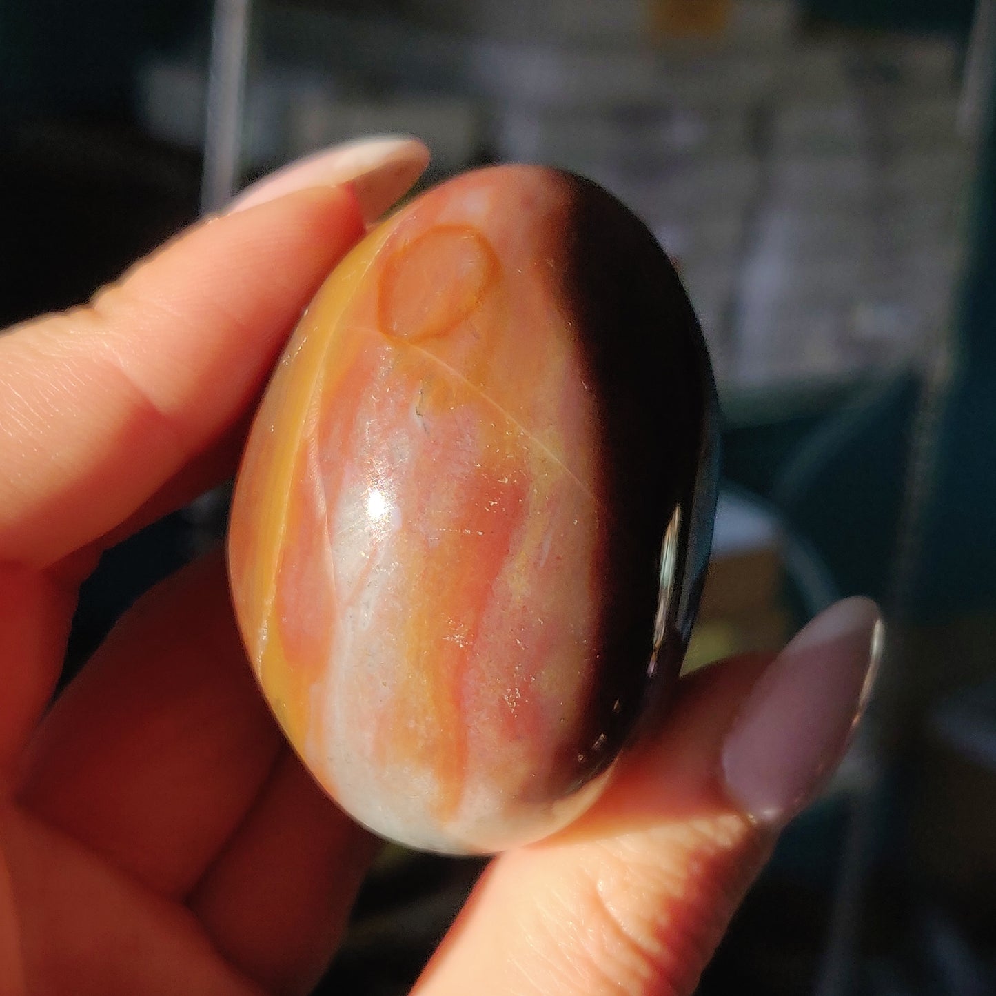 Rainbow Spirit Jasper Palm Stone (#15) - Simply Affinity