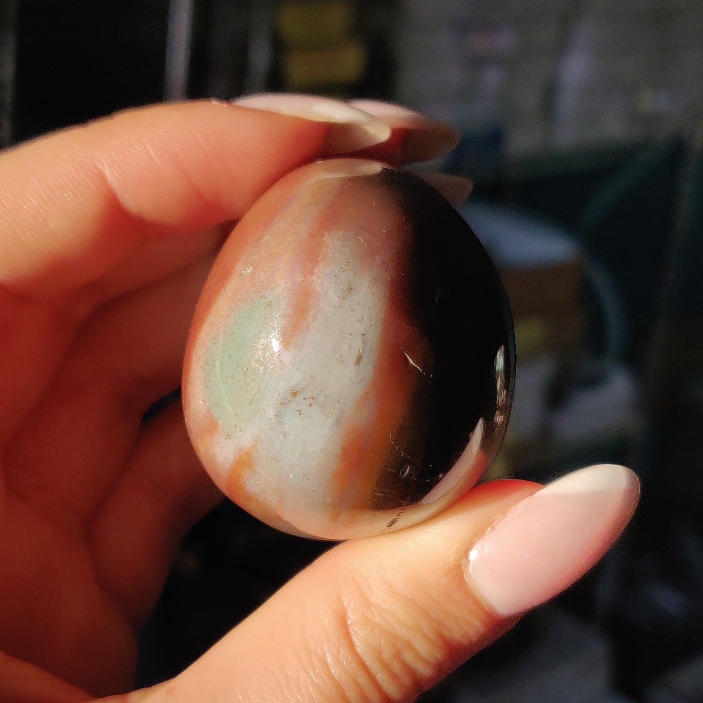 Rainbow Spirit Jasper Palm Stone (#15) - Simply Affinity