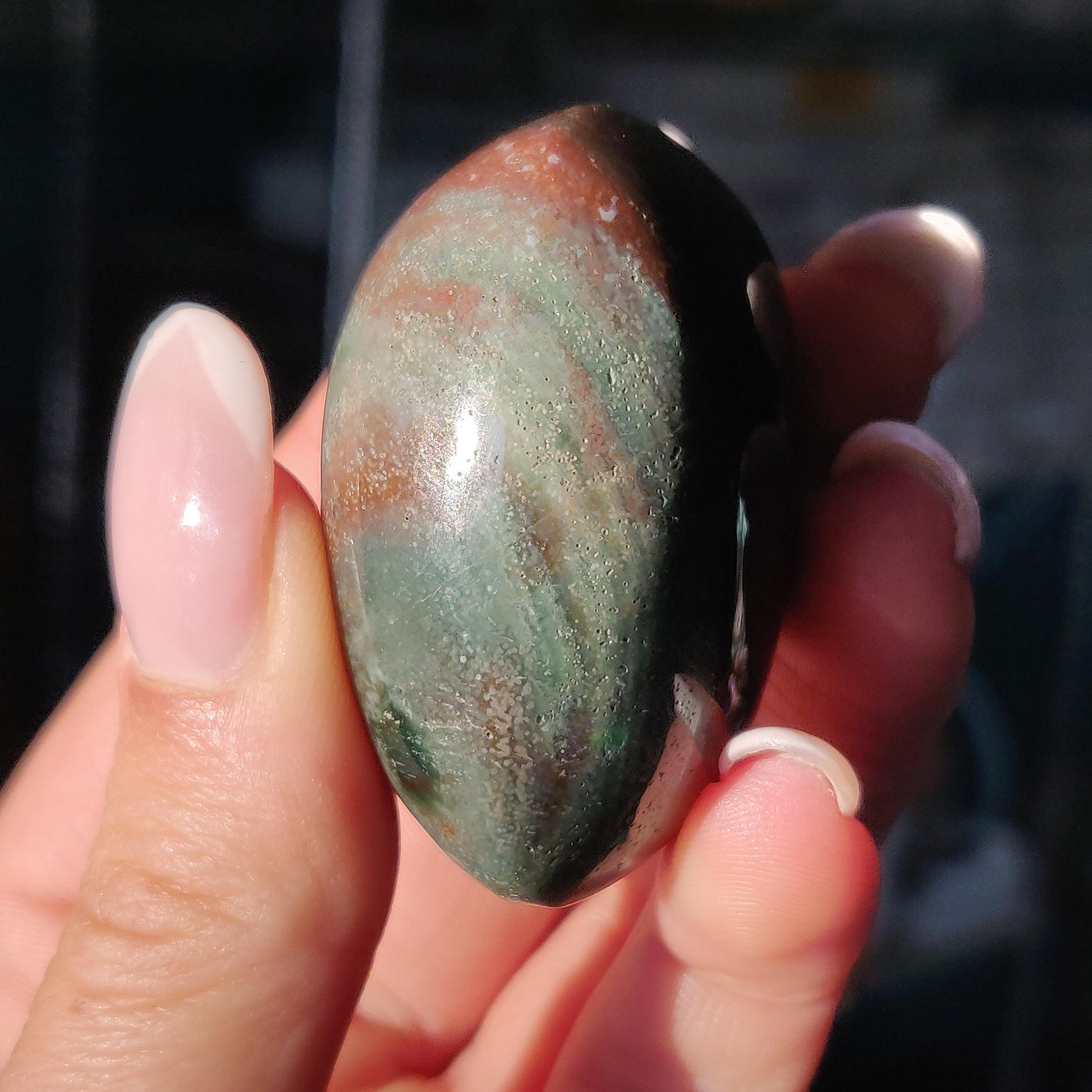 Rainbow Spirit Jasper Palm Stone (#17) - Simply Affinity