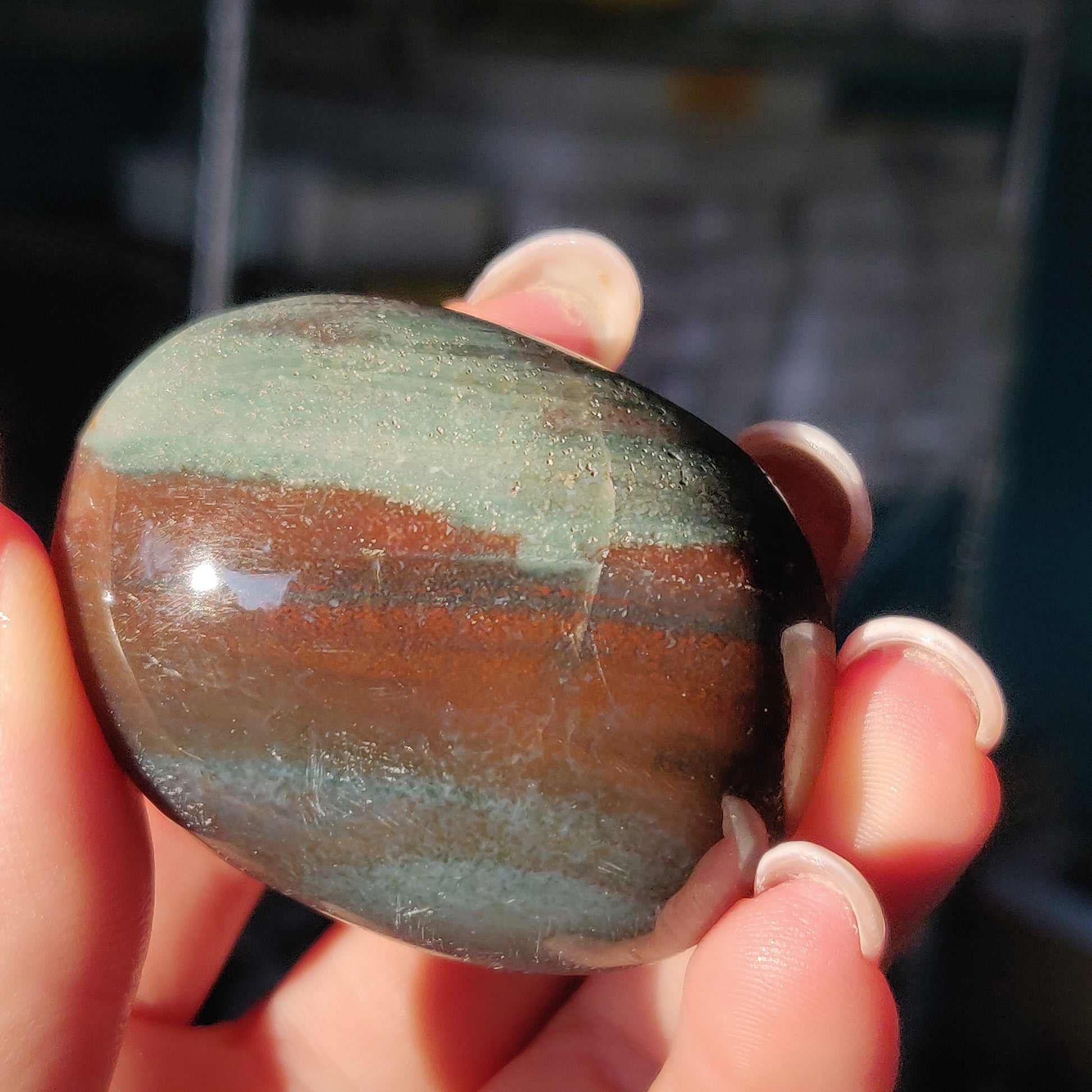 Rainbow Spirit Jasper Palm Stone (#17) - Simply Affinity