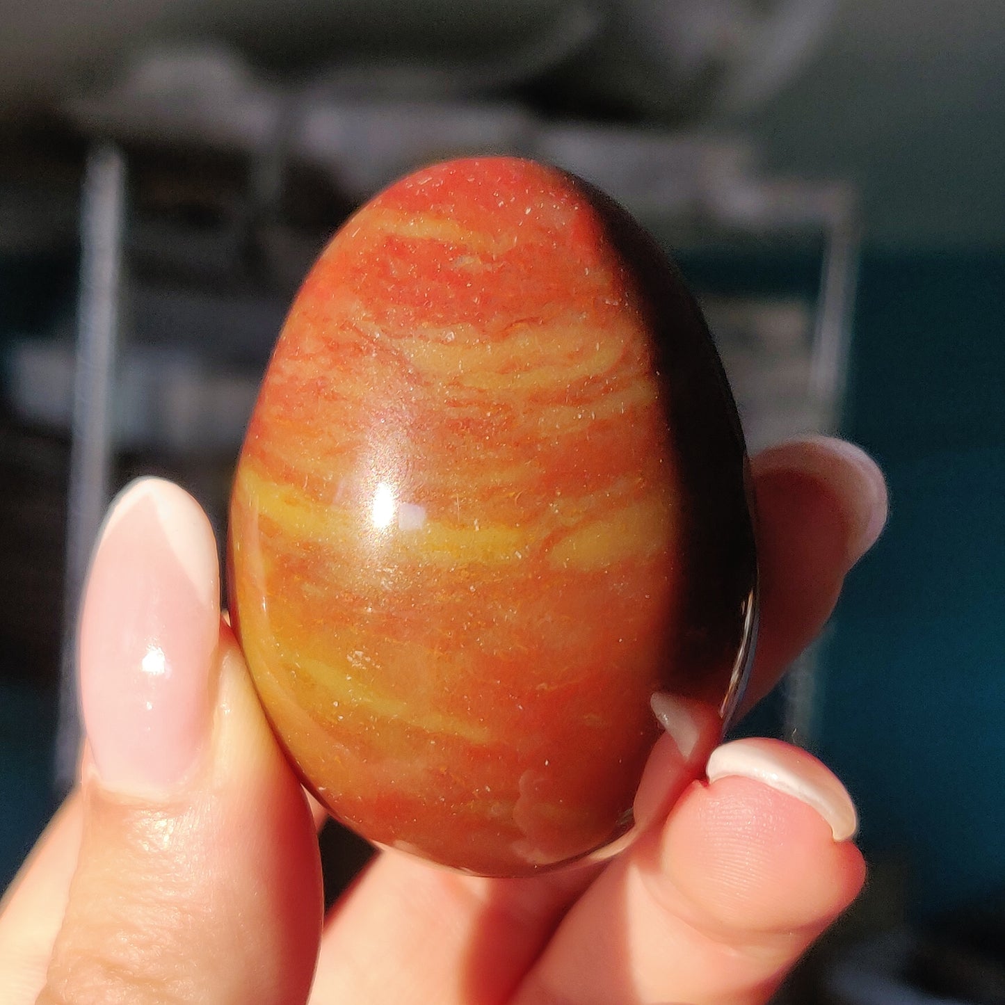 Rainbow Spirit Jasper Egg (#1) - Simply Affinity