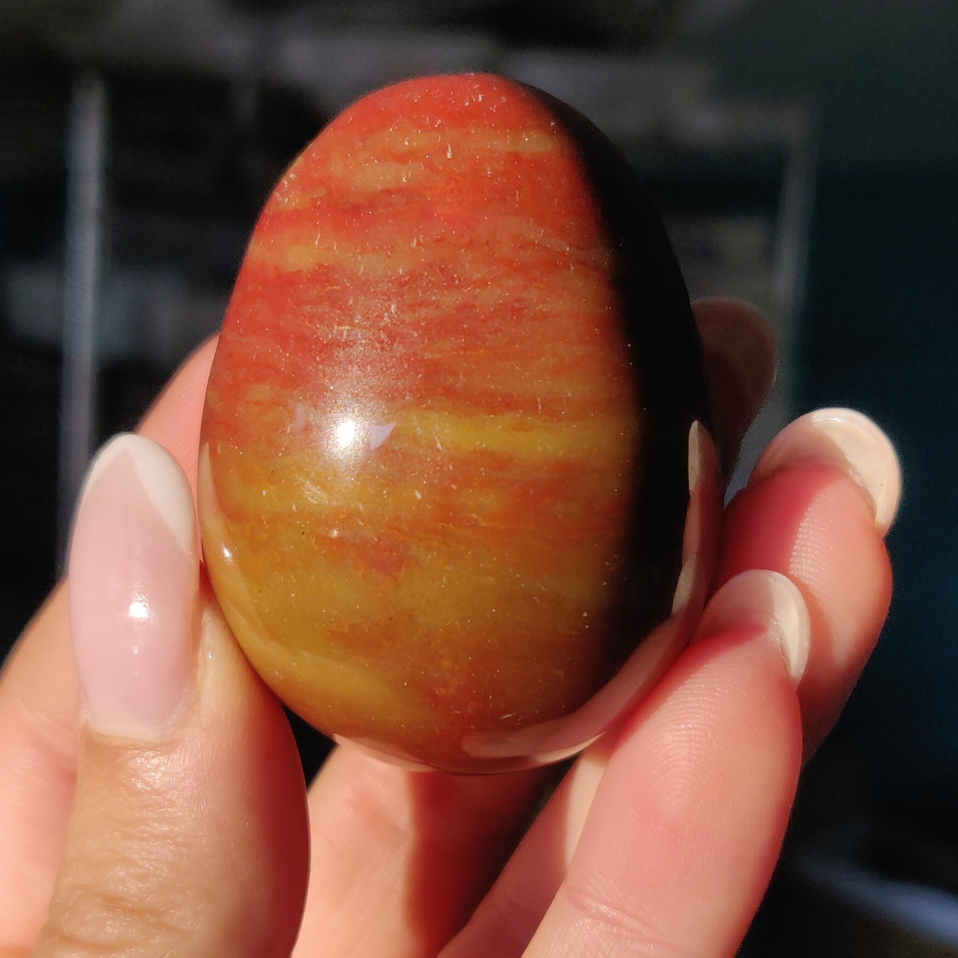 Rainbow Spirit Jasper Egg (#1) - Simply Affinity